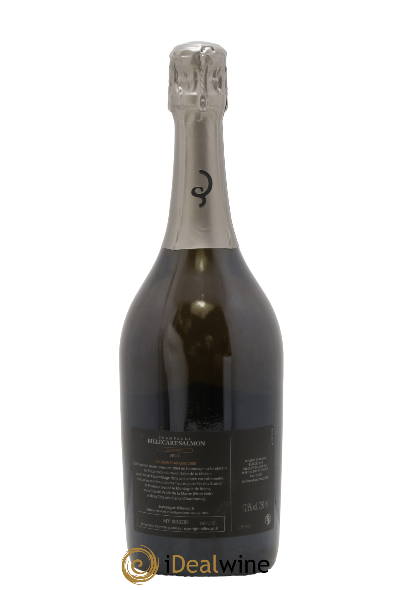 Brut Nicolas François Billecart Billecart-Salmon 2008 - Lot de 1 bouteille - 1