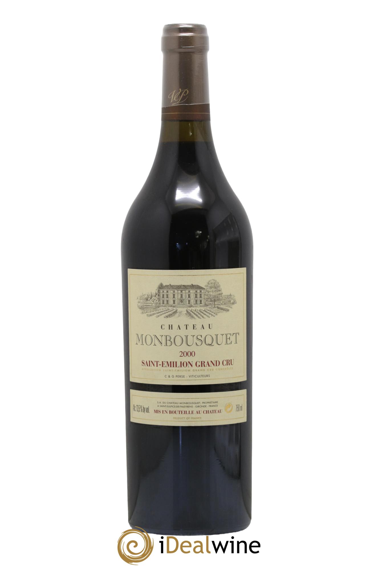 Château Monbousquet Grand Cru Classé 2000 - Lot de 1 bouteille - 0