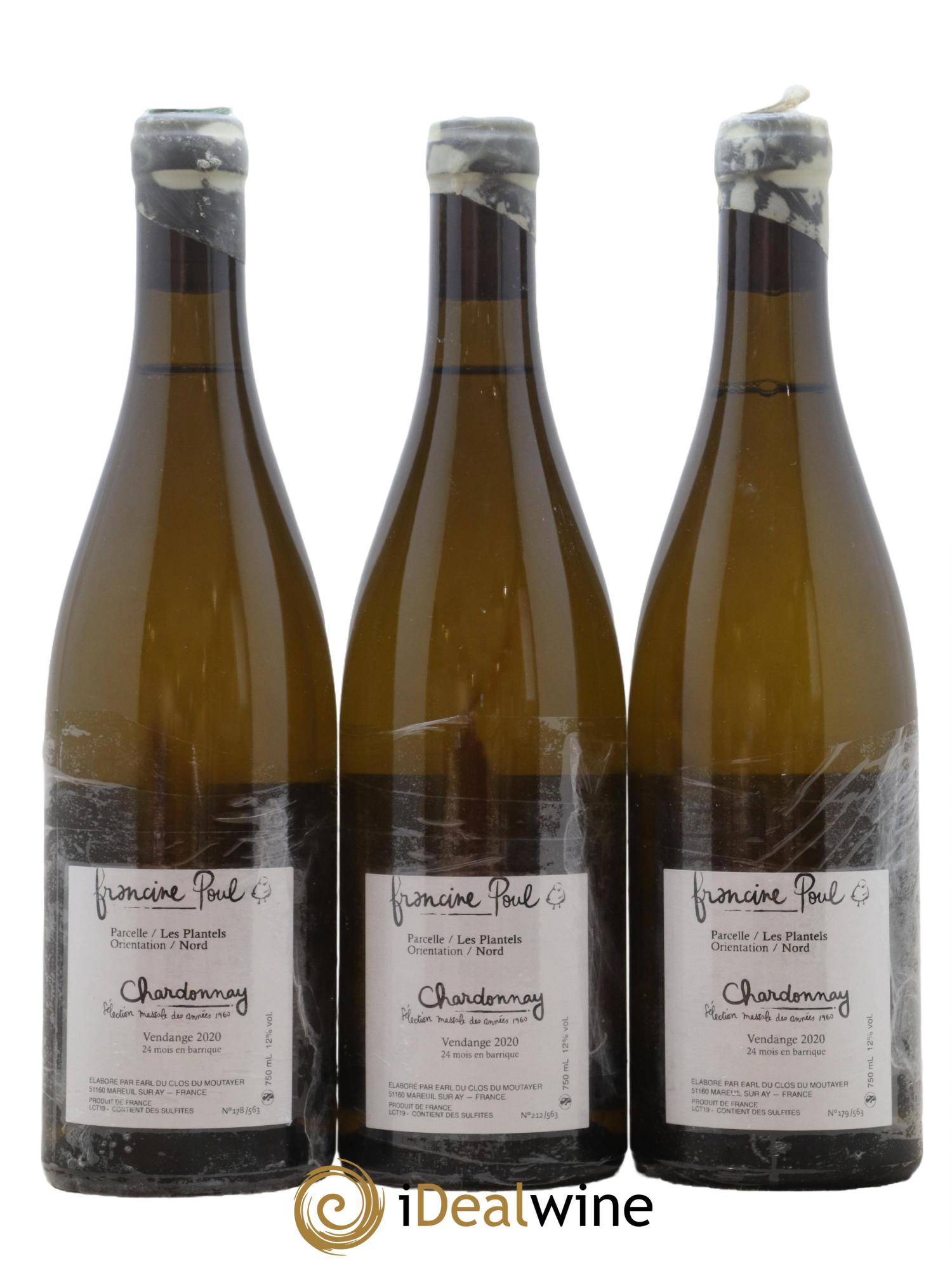 Coteaux Champenois Les Plantels Francine Poul Antoine Bouvet 2020 - Lot de 3 bouteilles - 1