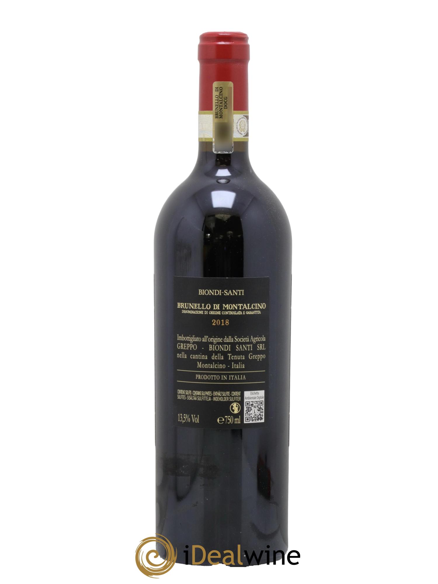 Brunello di Montalcino DOCG Biondi-Santi Tenuta Greppo 2018 - Lot de 1 bouteille - 1