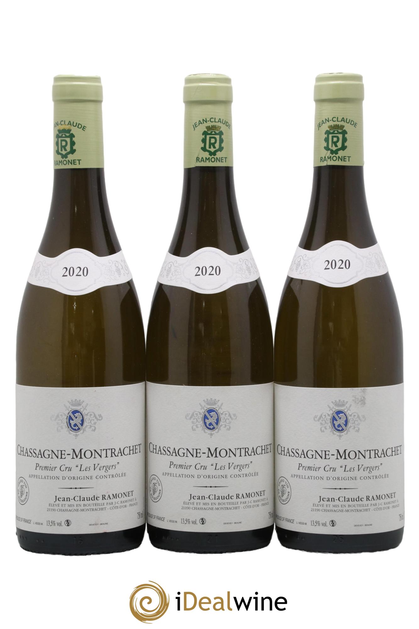 Chassagne-Montrachet 1er Cru Les Vergers Ramonet (Domaine) 2020 - Lot de 3 bouteilles - 0
