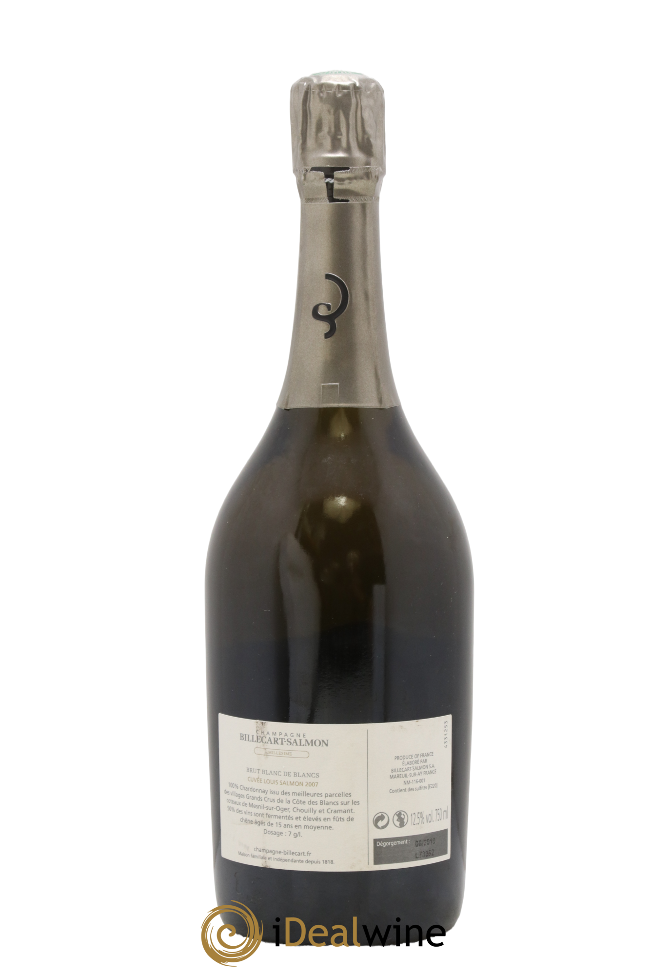 Louis Salmon Blanc de Blancs Brut Billecart-Salmon 2007 - Lot de 1 bouteille - 1