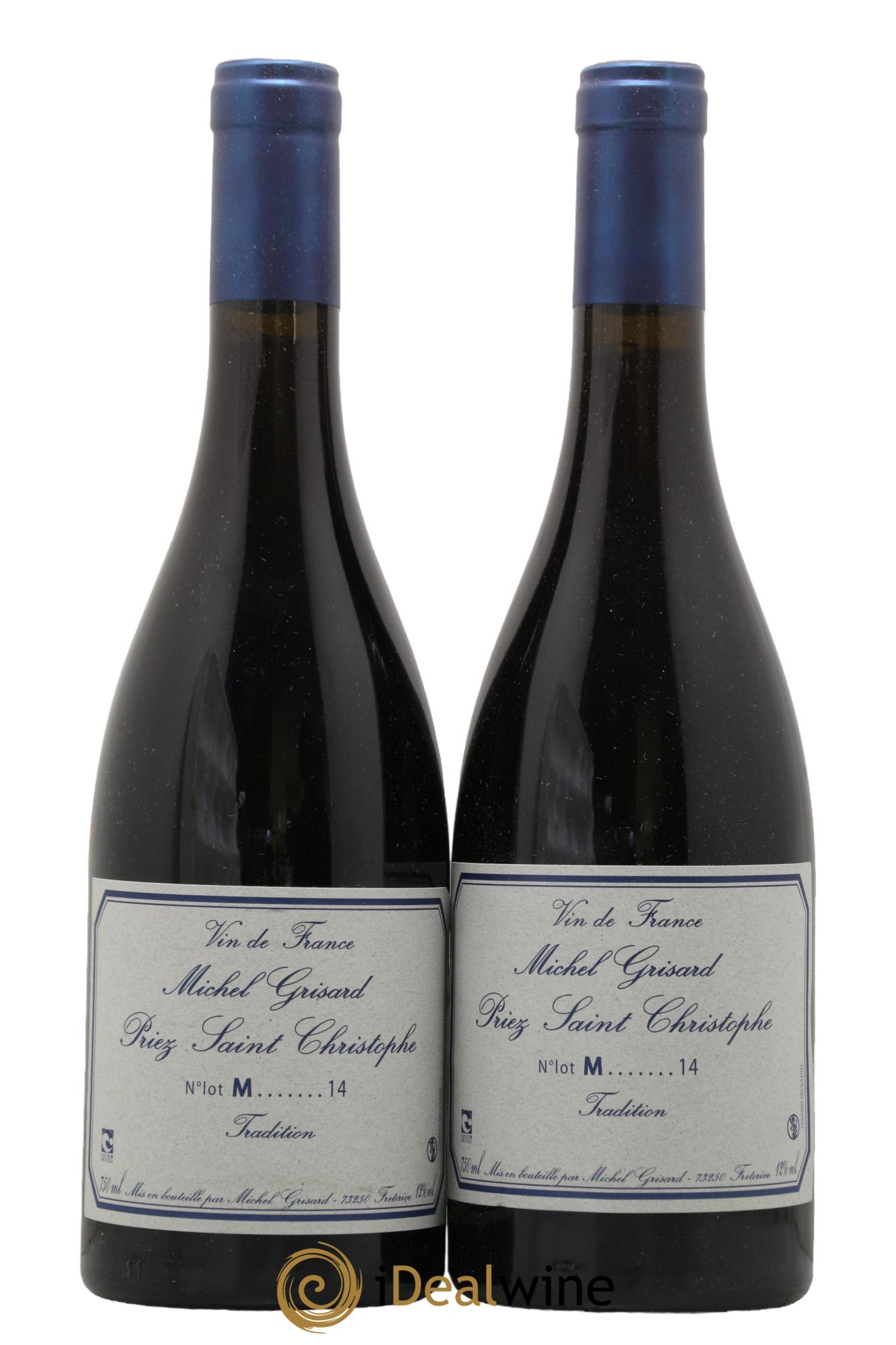 Vin de France Priez Saint Christophe Michel Grisard 2014 - Lot de 2 bouteilles - 0