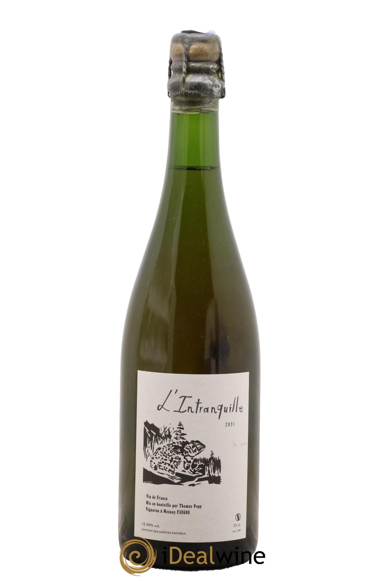 Vin de France L'Intranquille Pet Nat Thomas Popy 2021 - Lot de 1 bouteille - 0