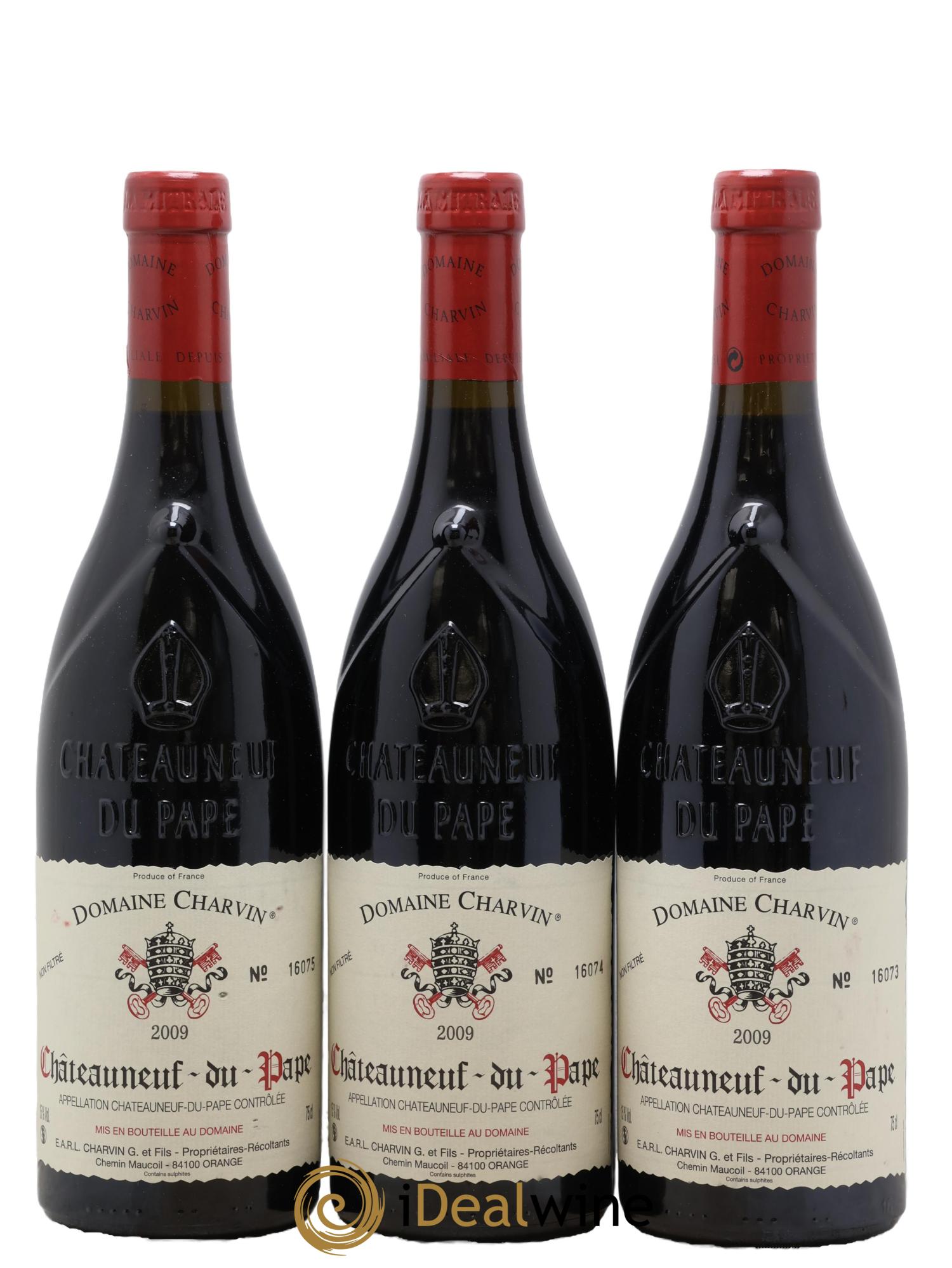 Châteauneuf-du-Pape Charvin (Domaine) 2009 - Lot of 3 bottles - 0