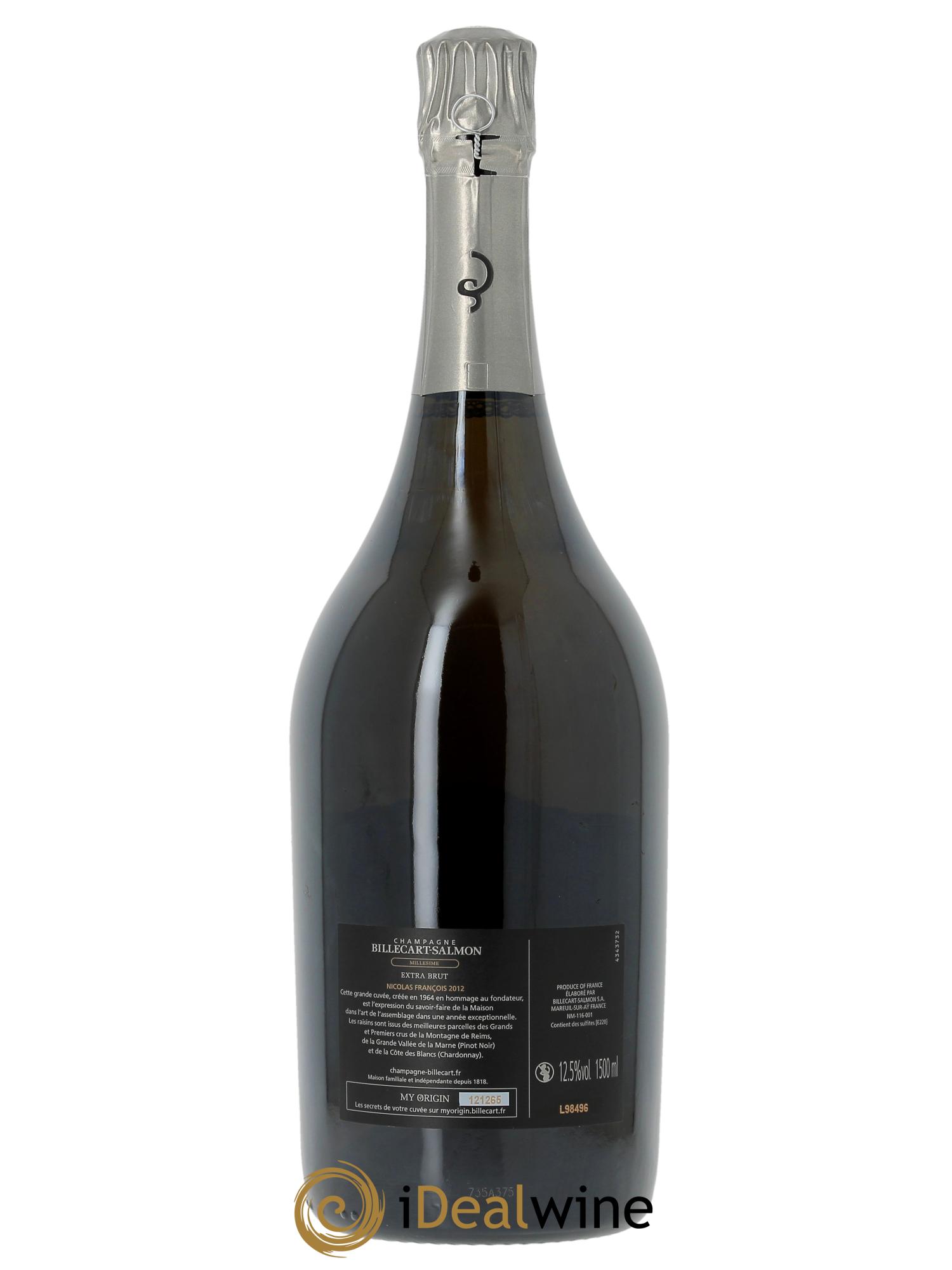 Brut Nicolas François Billecart Billecart-Salmon  2012 - Lot de 1 magnum - 1