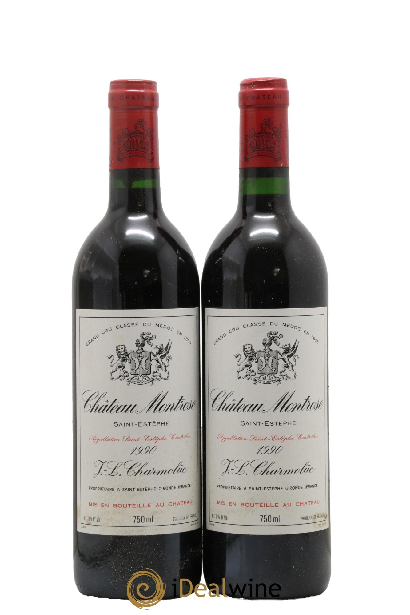 Château Montrose 2ème Grand Cru Classé 1990 - Lot de 2 bouteilles - 0