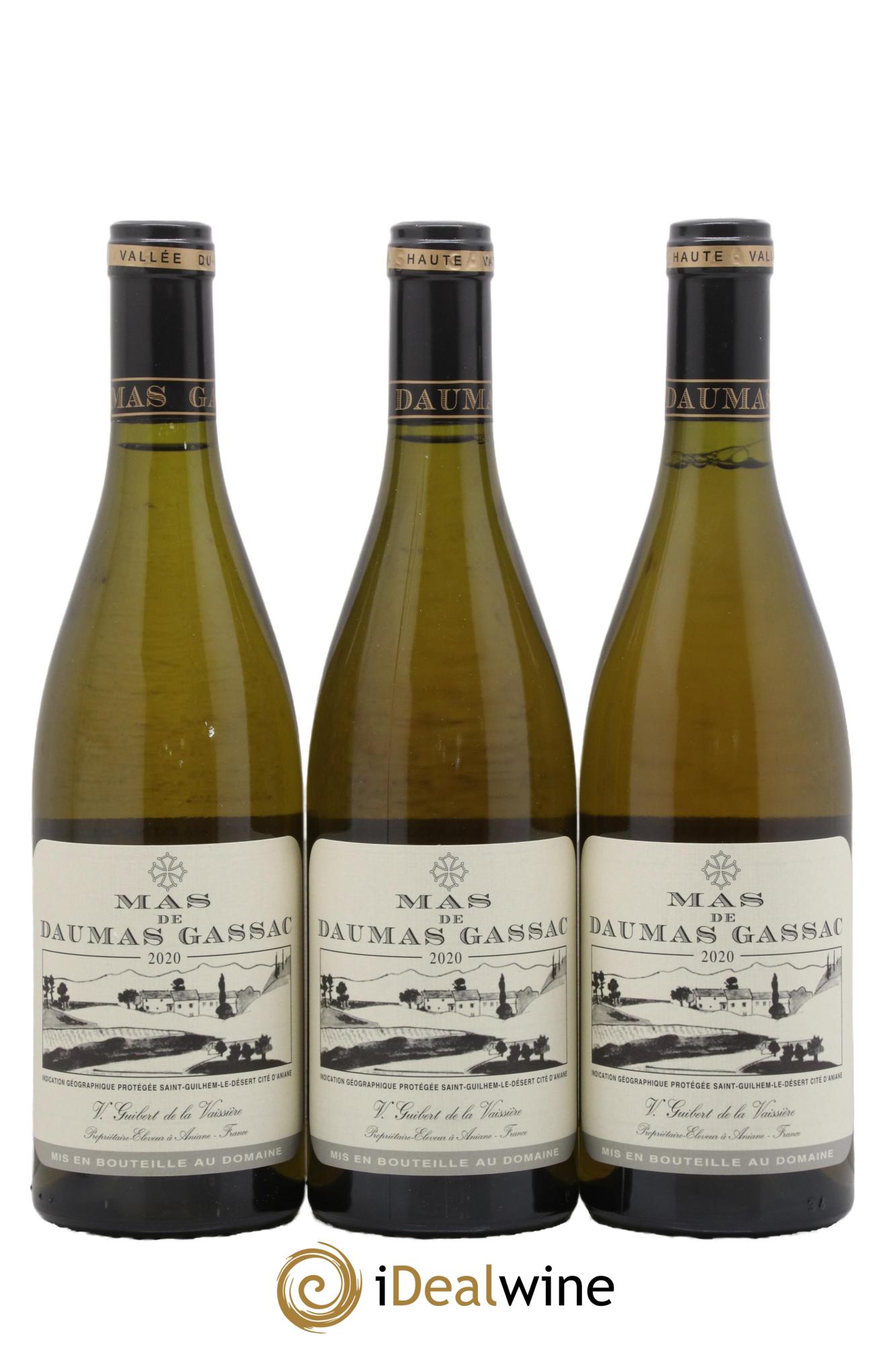 Saint-Guilhem-le-Désert - Cité d'Aniane Mas Daumas Gassac Famille Guibert de La Vaissière 2020 - Lot de 3 bouteilles - 0