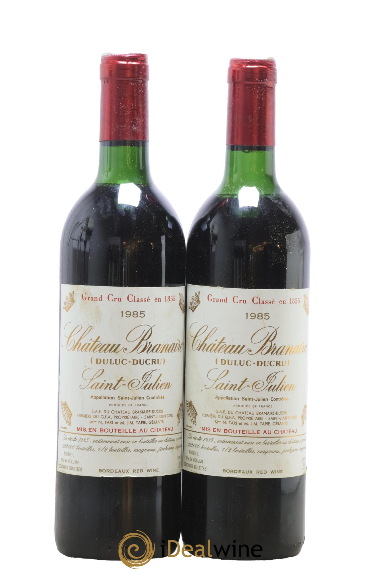 Château Branaire Ducru 4ème Grand Cru Classé 1985 - Lot of 2 bottles - 0