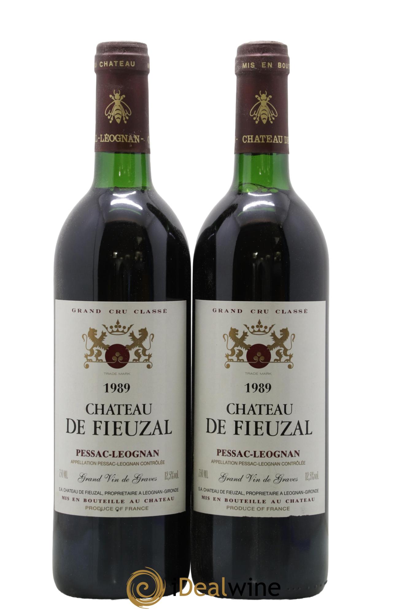 Château de Fieuzal Cru Classé de Graves 1989 - Lot of 2 bottles - 0