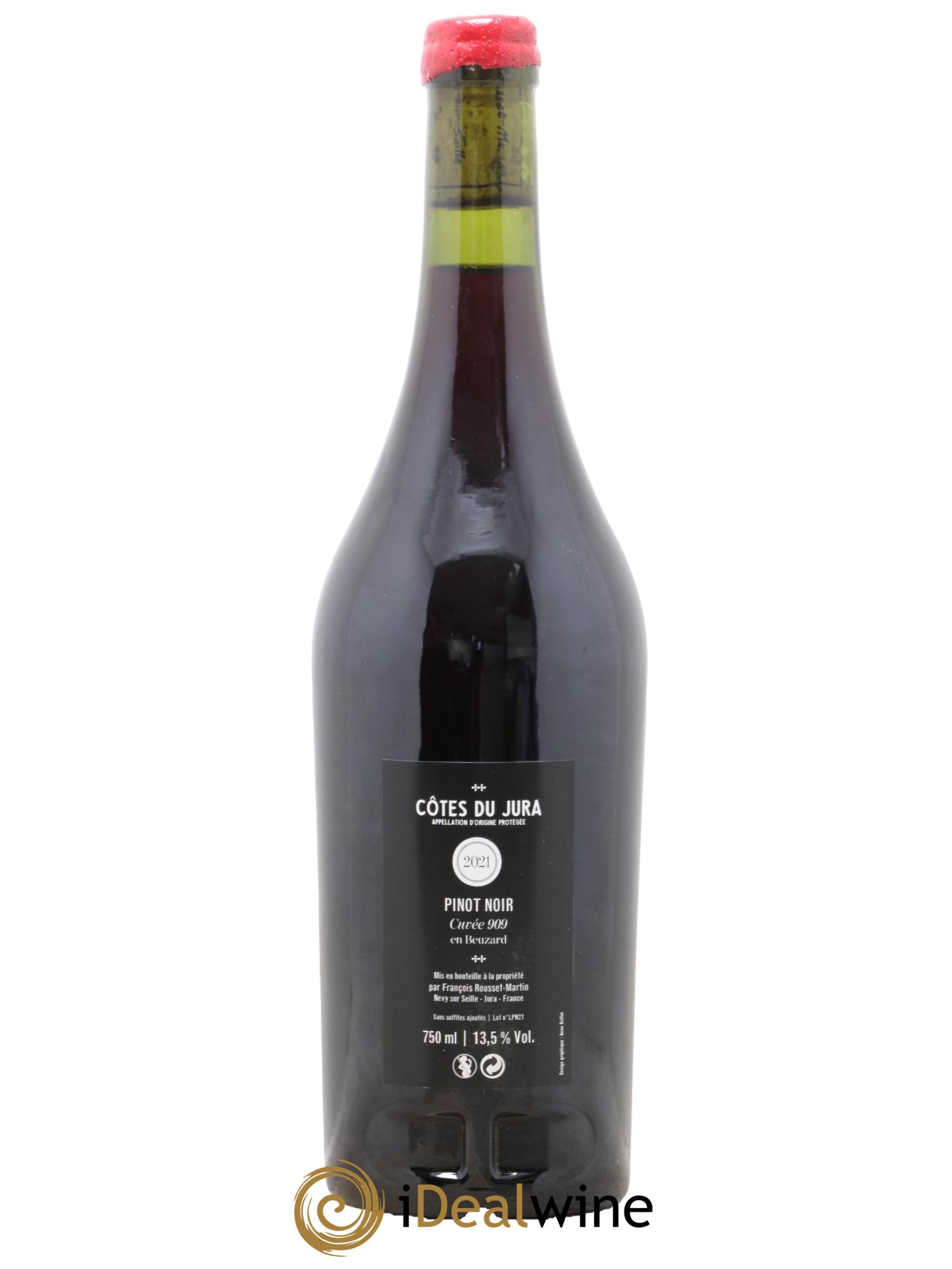 Côtes du Jura Pinot noir En Beuzard 909 François Rousset Martin 2021 - Lot de 1 bouteille - 1
