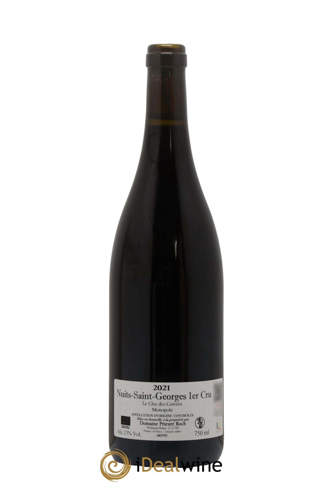 Nuits-Saint-Georges 1er Cru Le Clos des Corvées Vieilles Vignes Prieuré Roch  2021 - Lot de 1 bouteille - 1