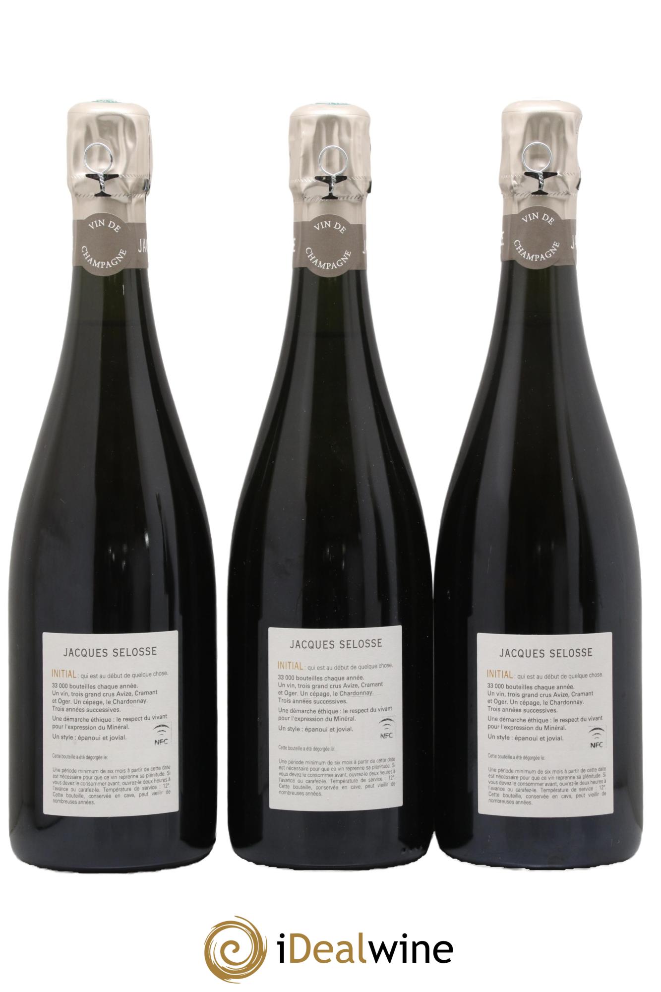 Initial Brut Jacques Selosse - Lot of 3 bottles - 1