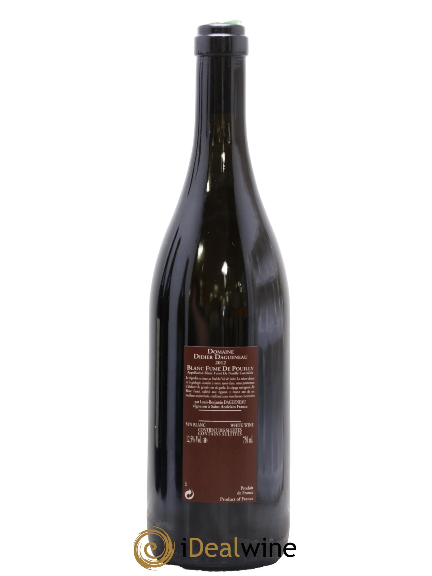Vin de France (anciennement Pouilly-Fumé) Pur Sang Dagueneau (Domaine Didier - Louis-Benjamin) 2012 - Posten von 1 Flasche - 1