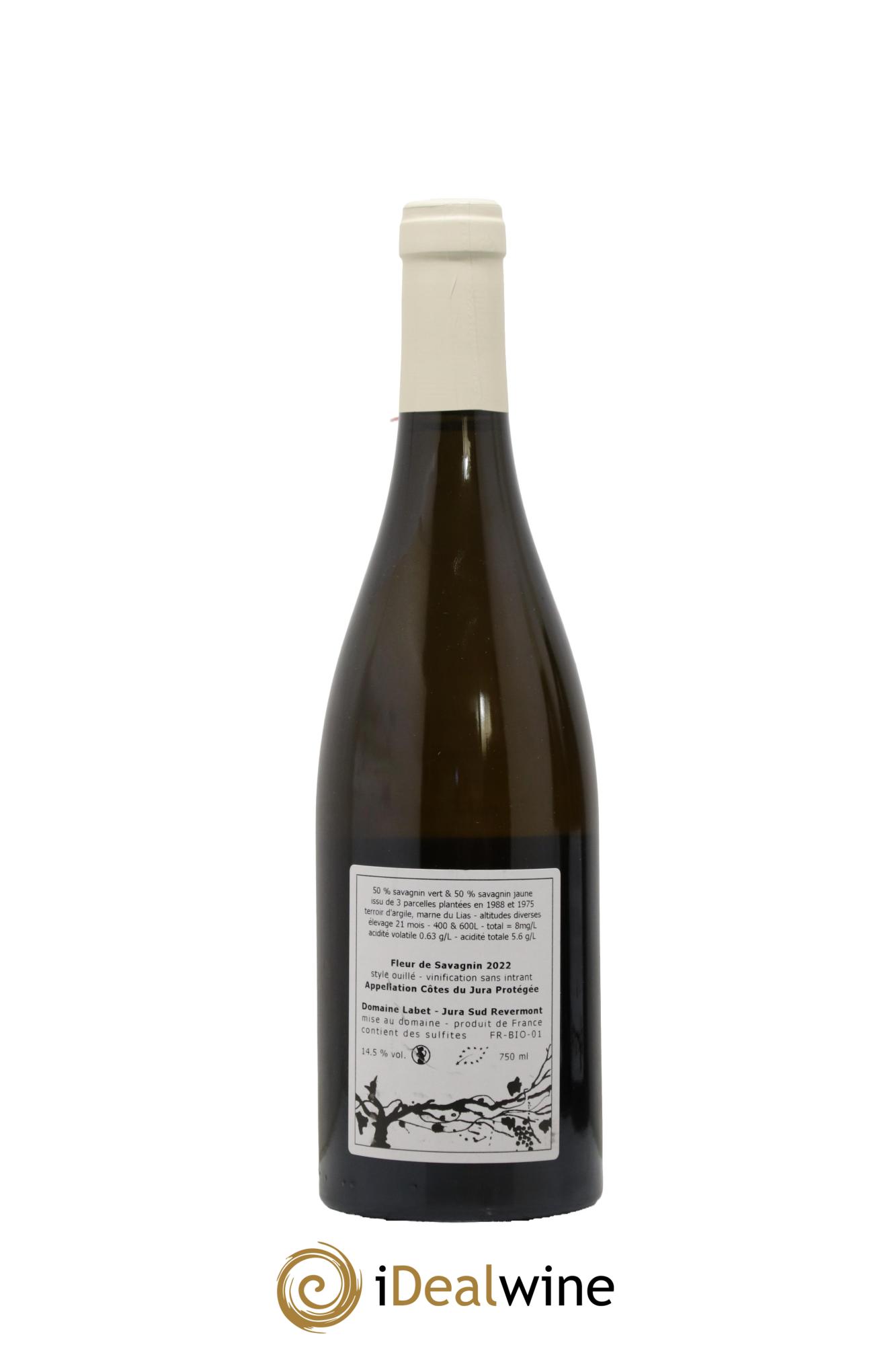 Côtes du Jura Fleur de Savagnin Romain - Julien - Charline Labet 2022 - Lot de 1 bouteille - 1