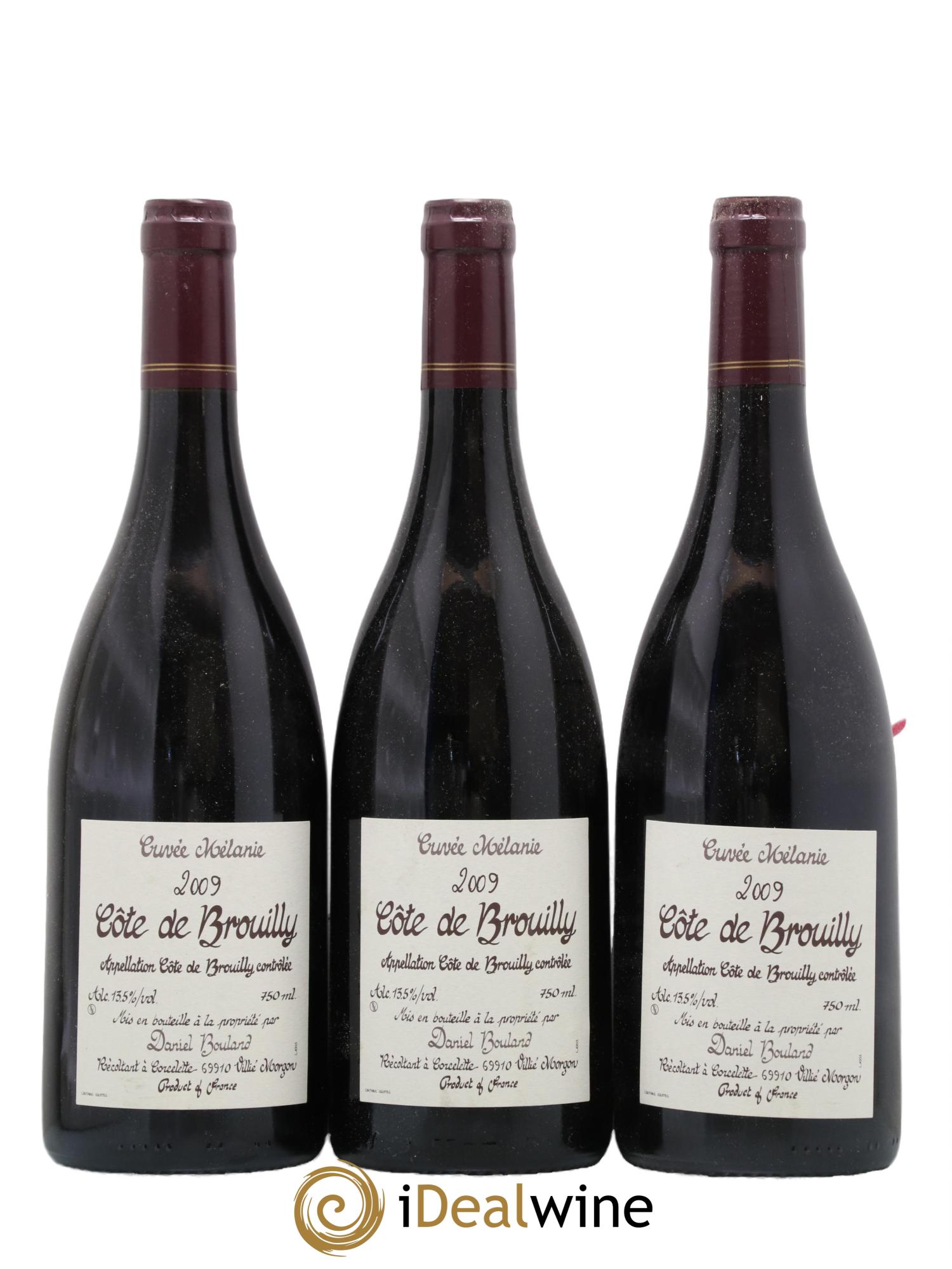 Côte de Brouilly Cuvée Mélanie Daniel Bouland (Domaine) 2009 - Lot de 3 bouteilles - 0