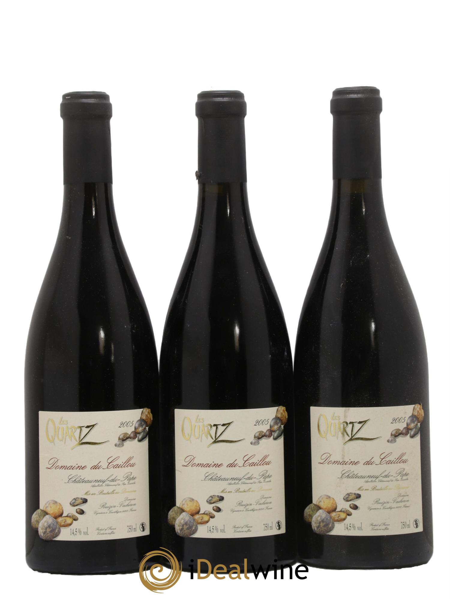 Châteauneuf-du-Pape Les Quartz Clos du Caillou 2005 - Lot de 3 bouteilles - 0