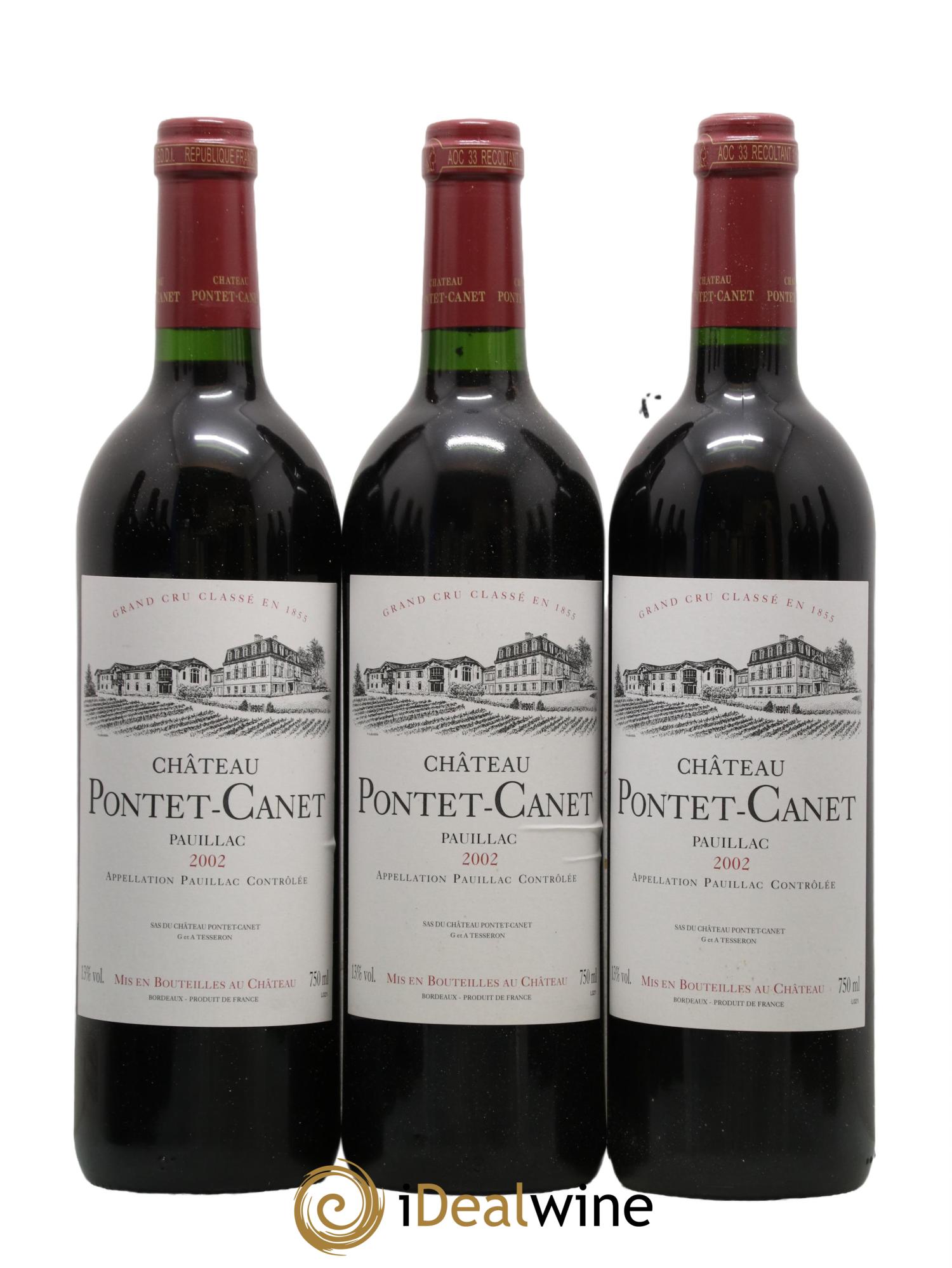 Château Pontet Canet 5ème Grand Cru Classé 2002 - Lot de 12 bouteilles - 2