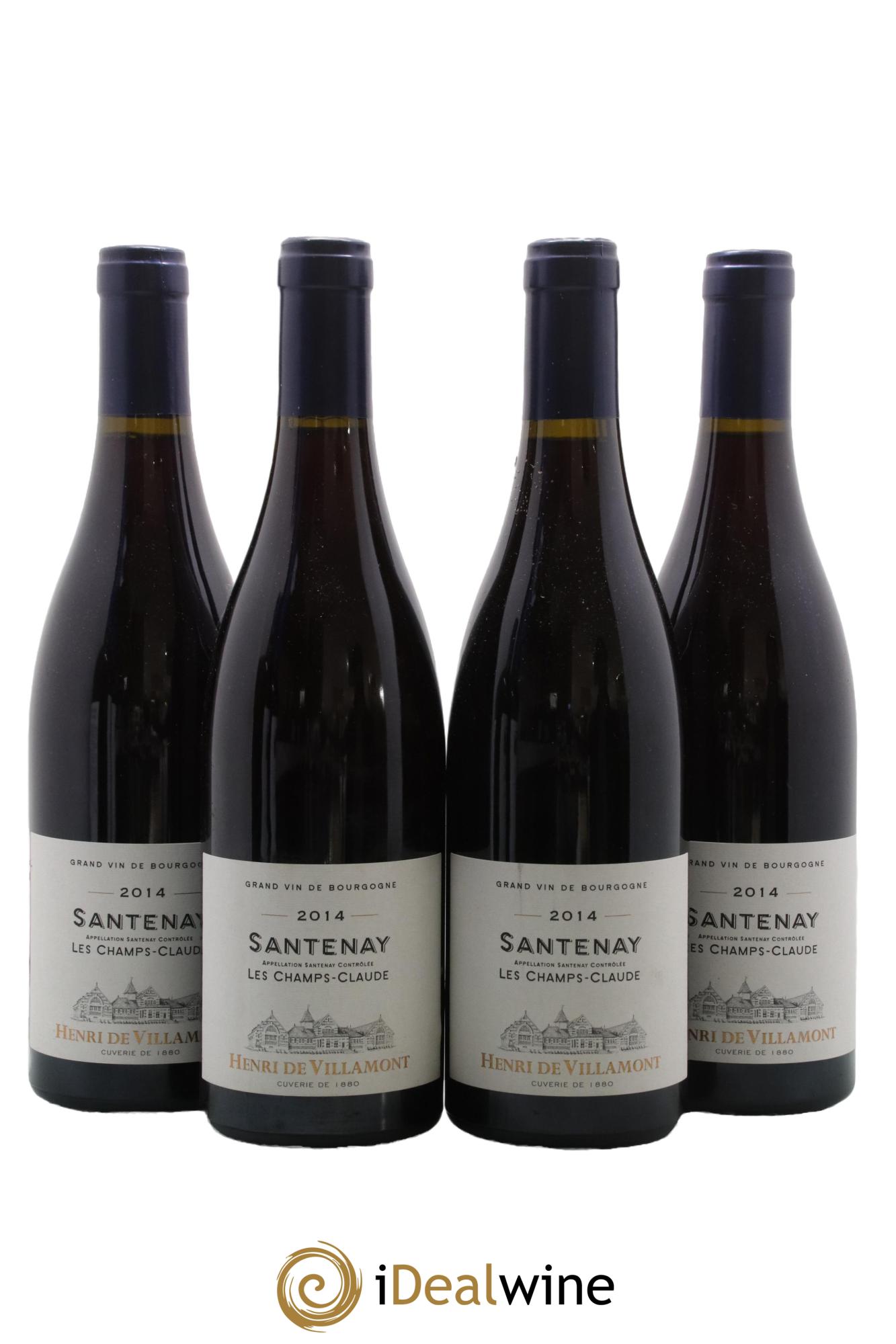 Santenay Les Champs Claude Henri de Villamont 2014 - Lot de 4 bouteilles - 0