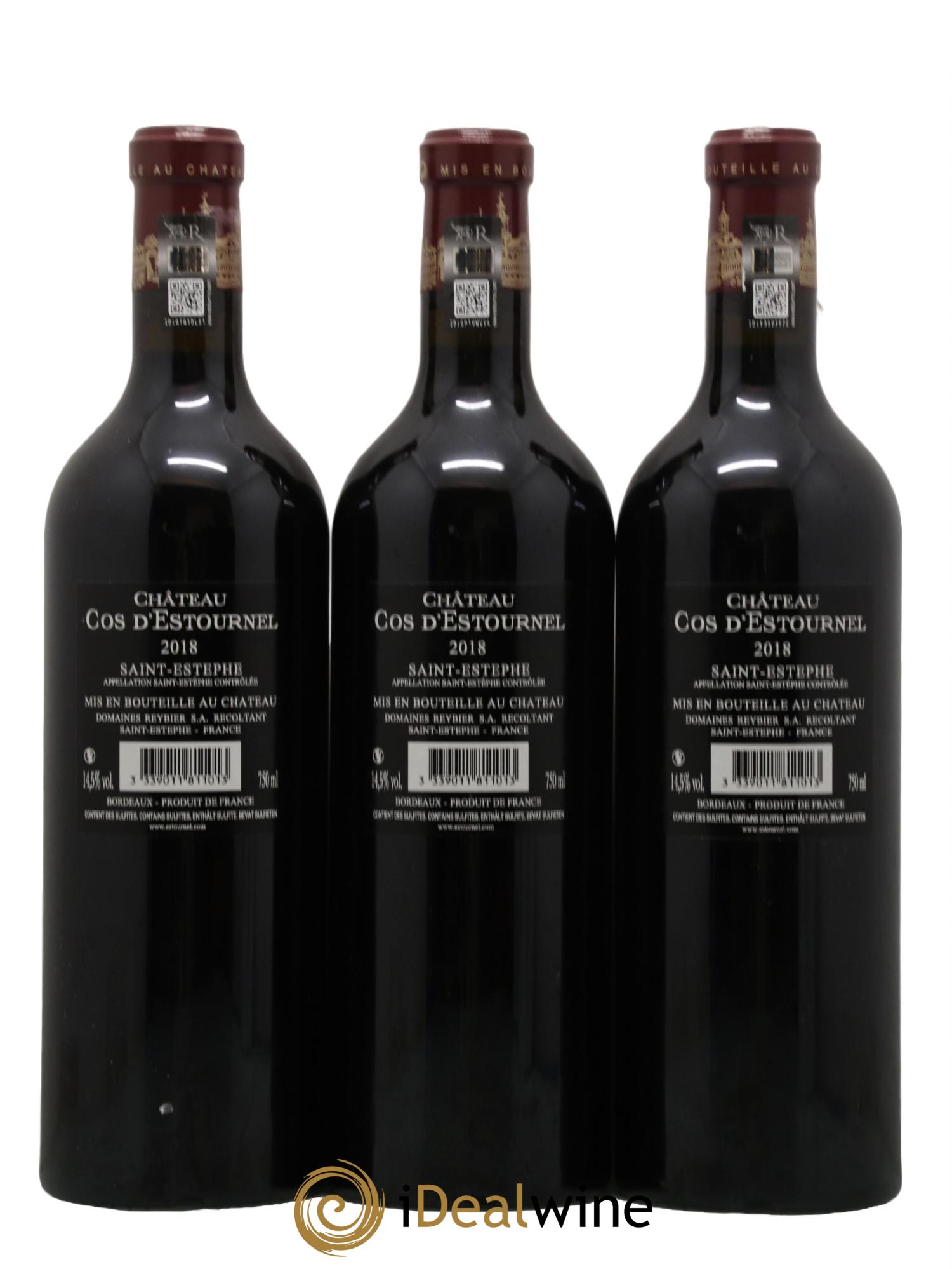 Cos d'Estournel 2ème Grand Cru Classé 2018 - Lot de 3 bouteilles - 1