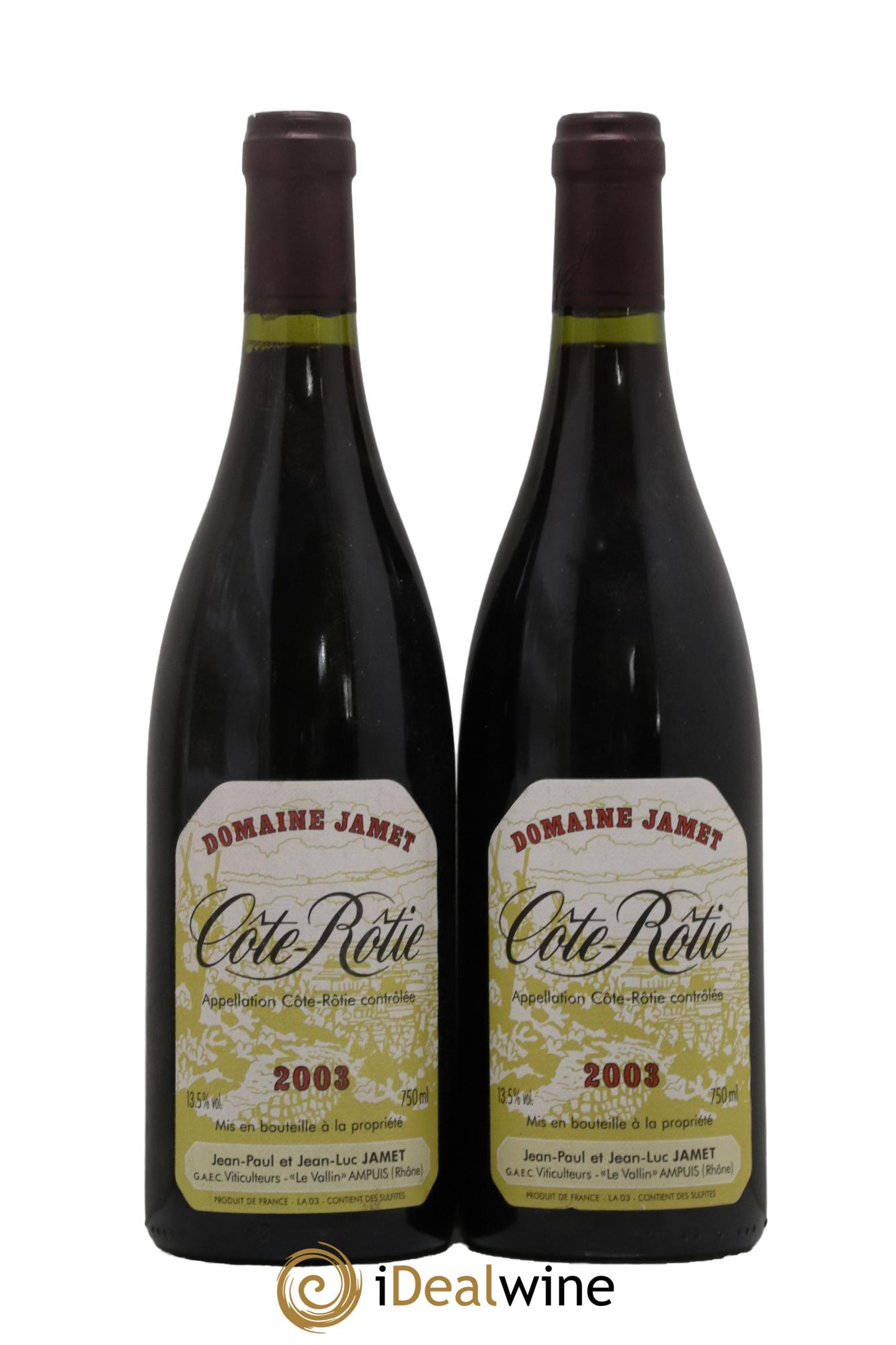 Côte-Rôtie Jamet (Domaine) 2003 - Lot of 2 bottles - 0