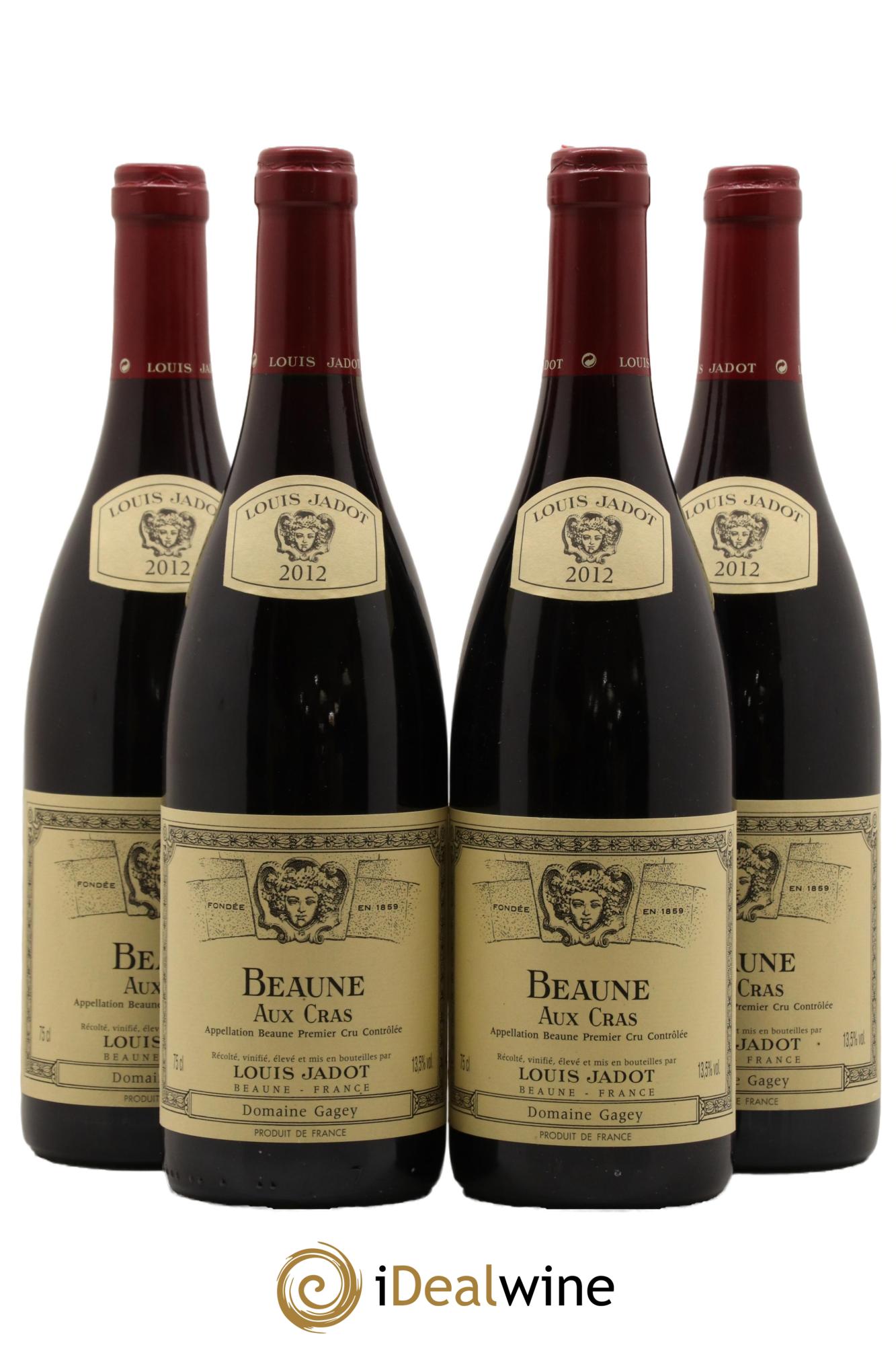 Beaune 1er Cru Aux Cras Domaine Gagey - Louis Jadot 2012 - Lot de 4 bouteilles - 0