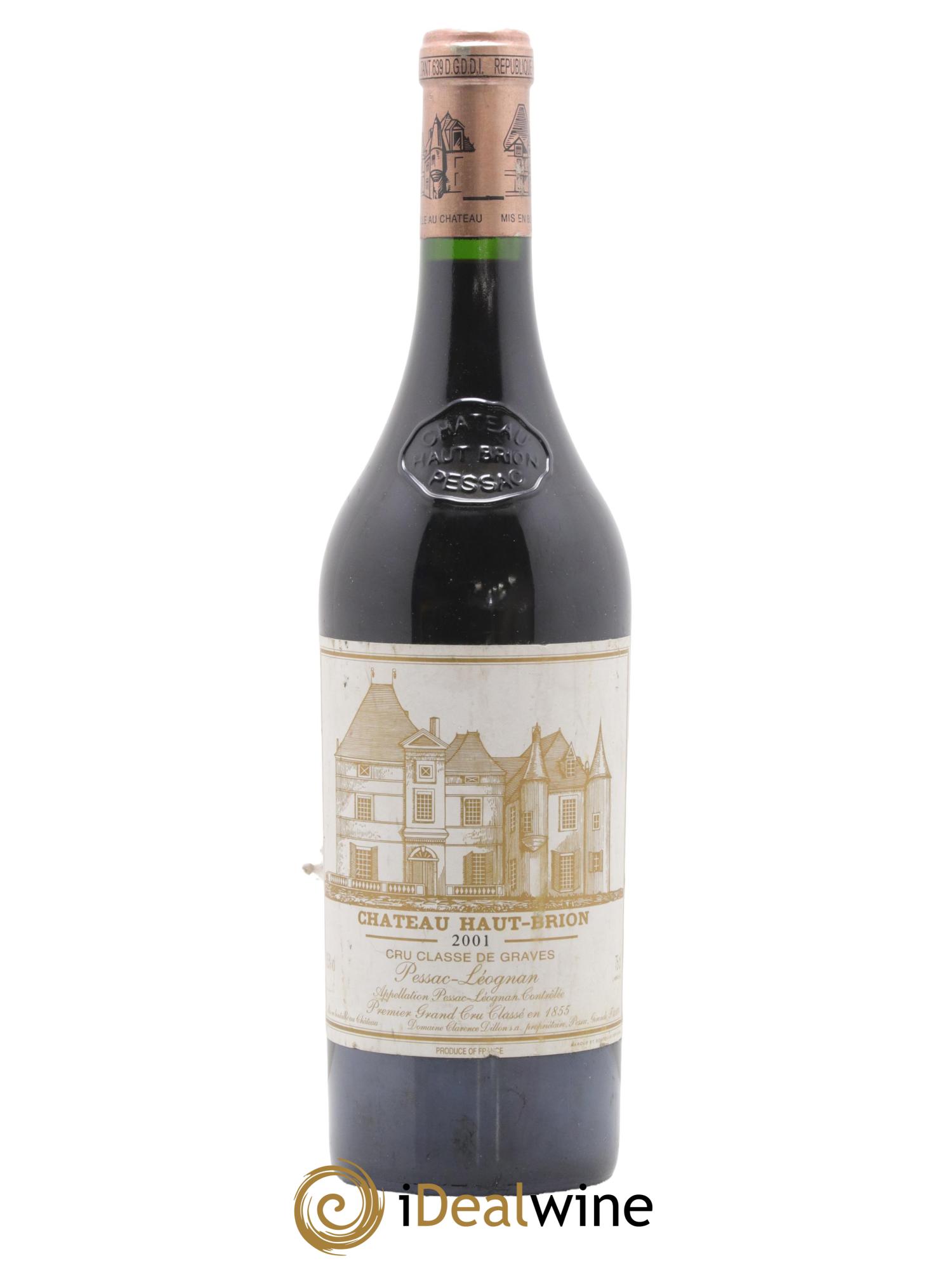 Château Haut Brion 1er Grand Cru Classé 2001 - Lot de 1 bouteille - 0