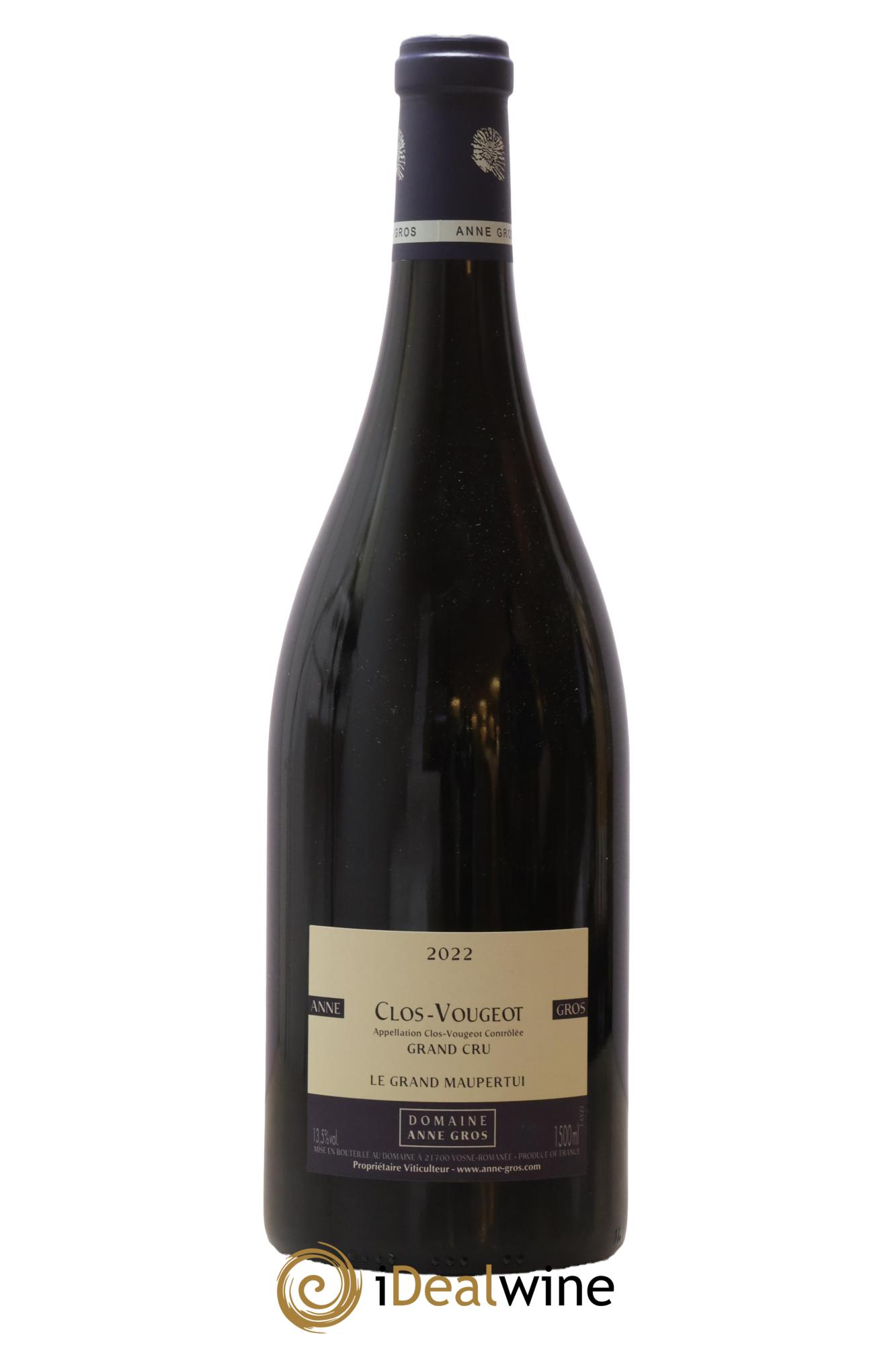 Clos de Vougeot Grand Cru Le Grand Maupertui Anne Gros 2022 - Lot of 1 magnum - 0