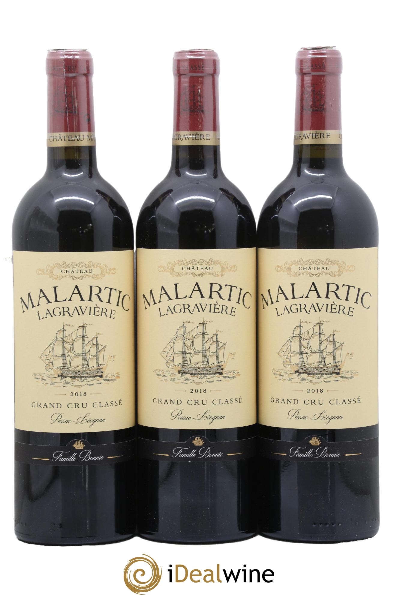 Château Malartic-Lagravière Cru Classé de Graves 2018 - Lot de 3 bouteilles - 0