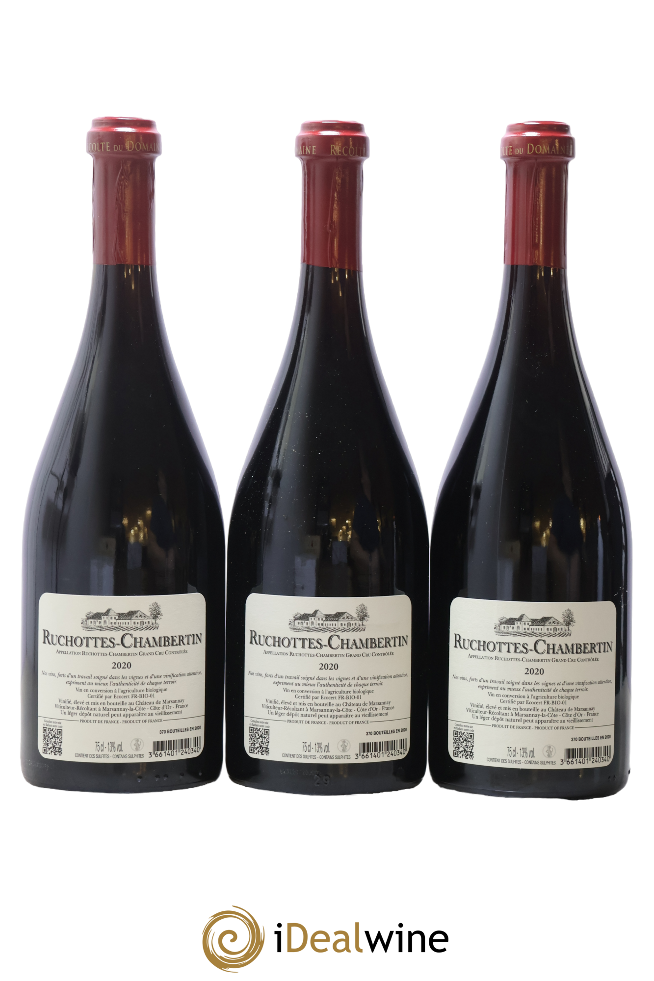 Ruchottes-Chambertin Grand Cru Château De Marsannay 2020 - Lot de 3 bouteilles - 1