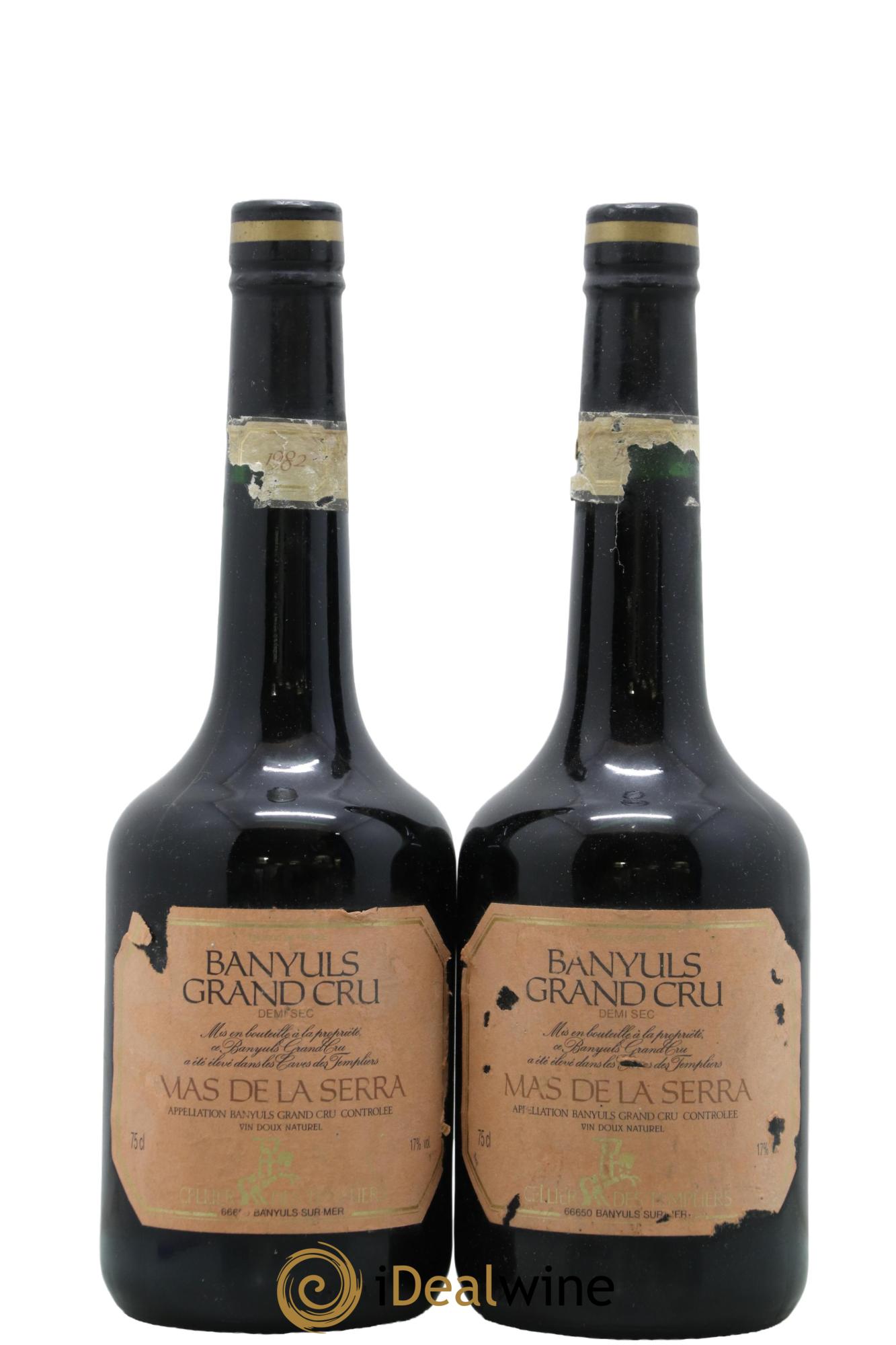 Banyuls Grand Cru Mas de la Serra Cellier des Templiers 1982 - Lot de 2 bouteilles - 0