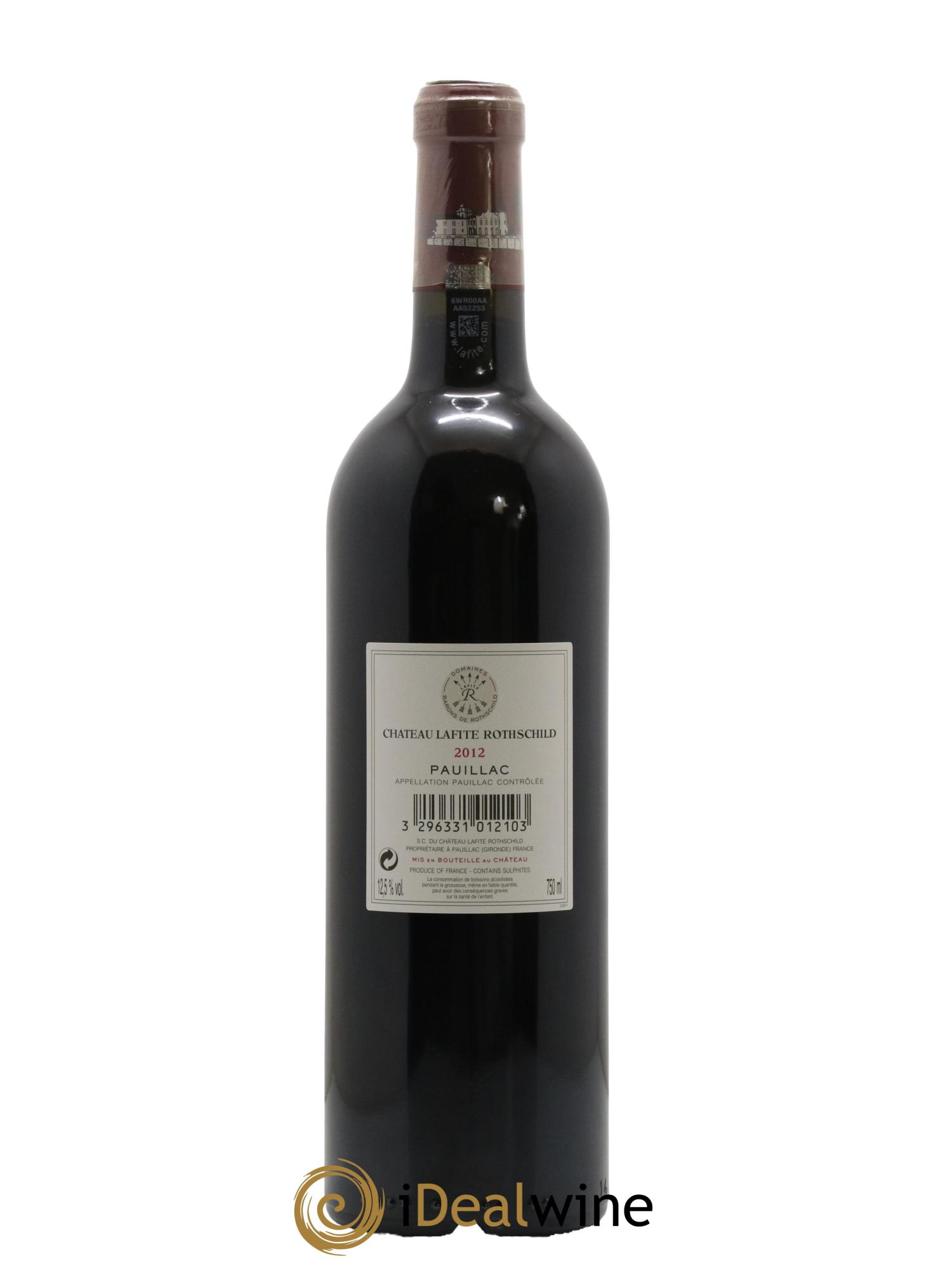 Château Lafite Rothschild 1er Grand Cru Classé 2012 - Lot de 1 bouteille - 1