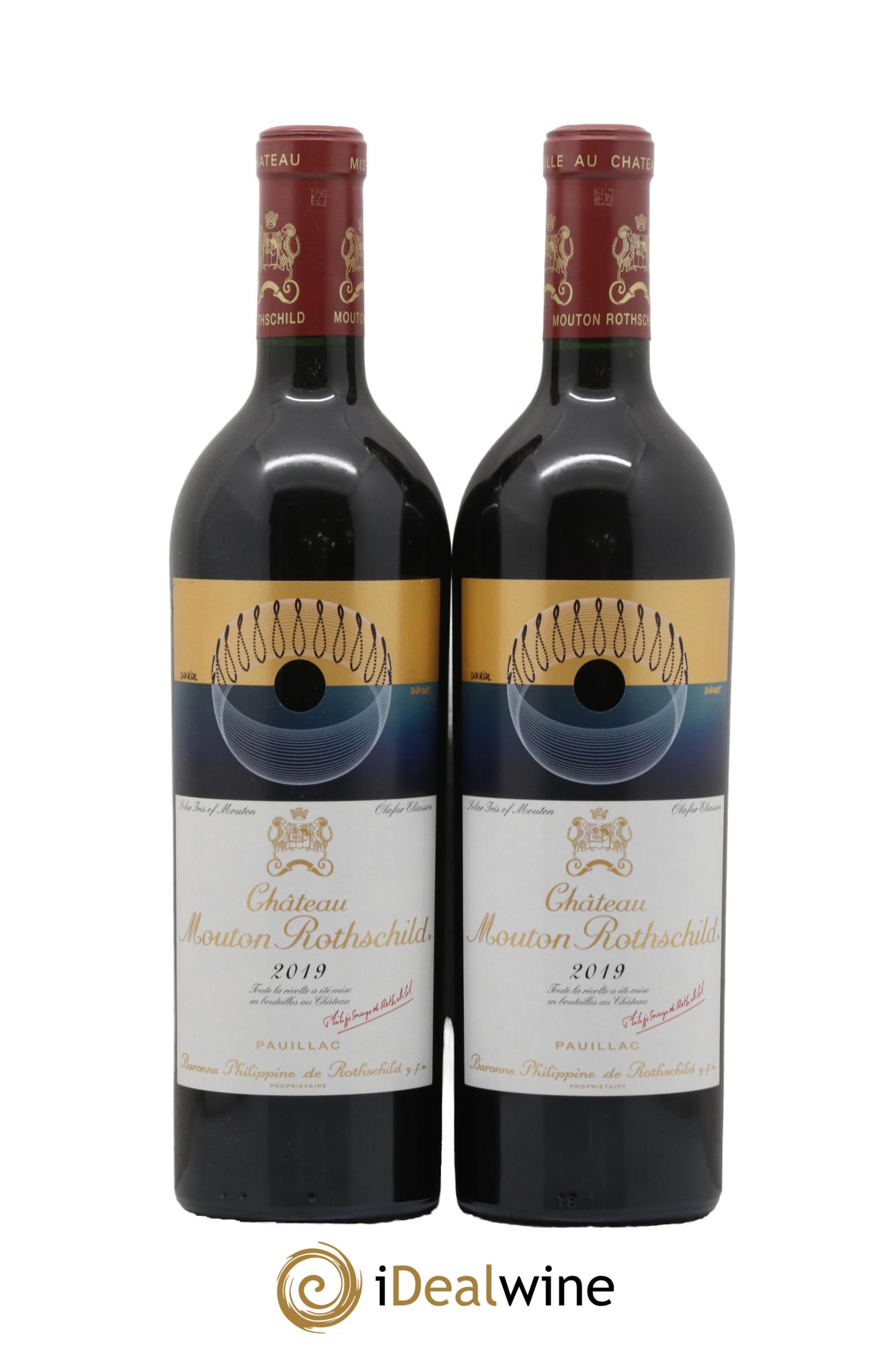 Château Mouton Rothschild 1er Grand Cru Classé 2019 - Lot de 2 bouteilles - 0