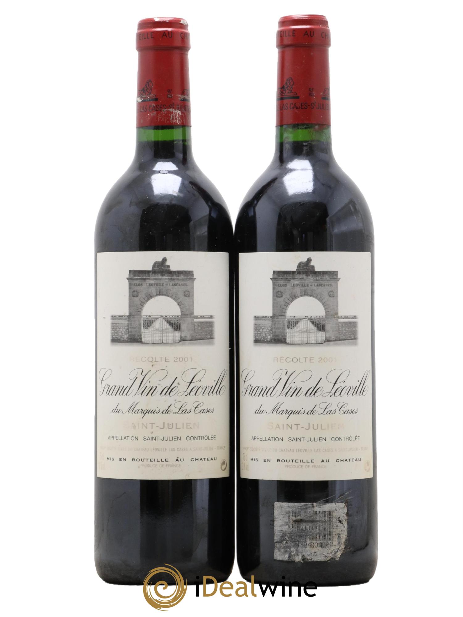 Château Léoville Las Cases 2ème Grand Cru Classé 2001 - Lot de 2 bouteilles - 0