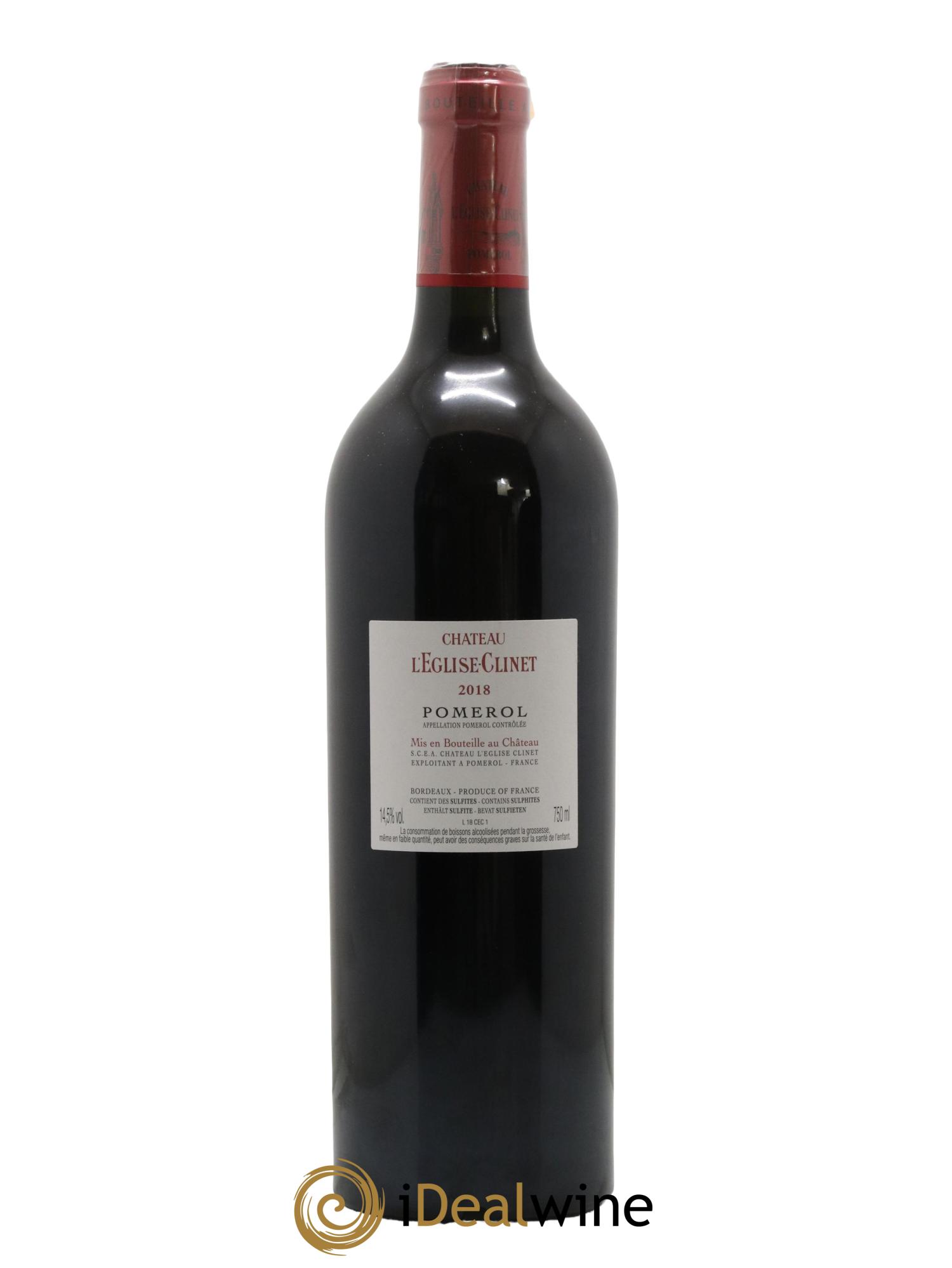 Château l' Église Clinet 2018 - Lot de 1 bouteille - 1