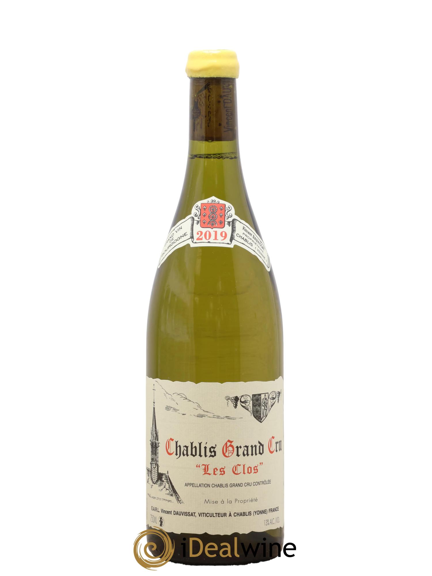 Chablis Grand Cru Les Clos Vincent Dauvissat (Domaine) 2019 - Lot de 1 bouteille - 0