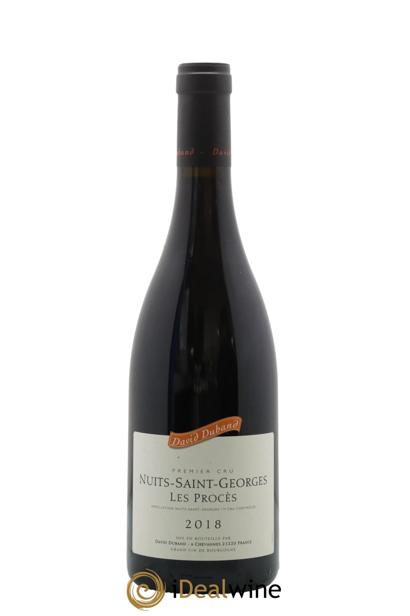 Nuits-Saint-Georges 1er Cru Les Procès David Duband (Domaine) 2018 - Lot de 1 bouteille - 0