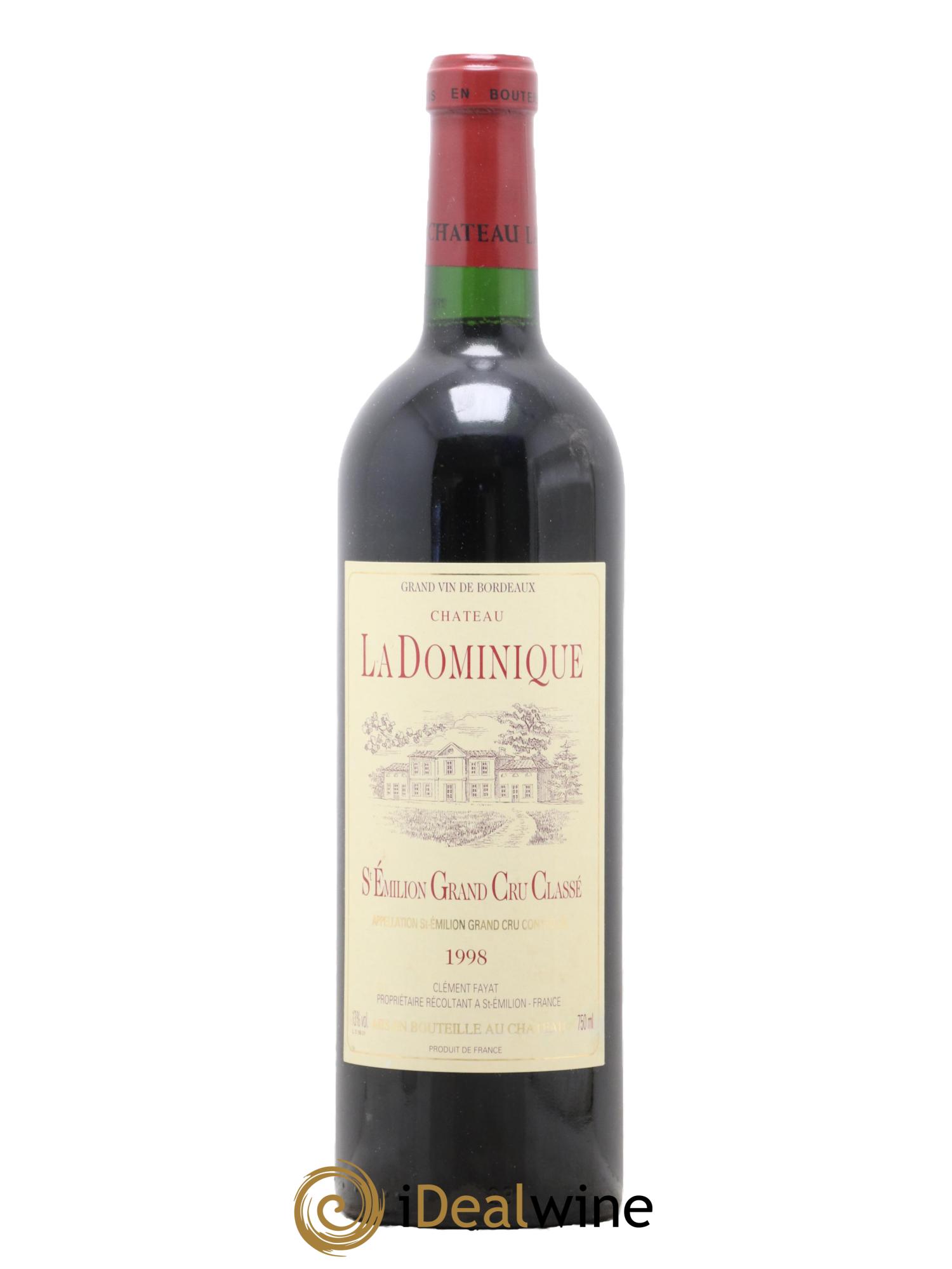 Château la Dominique Grand Cru Classé 1998 - Lot de 1 bouteille - 0