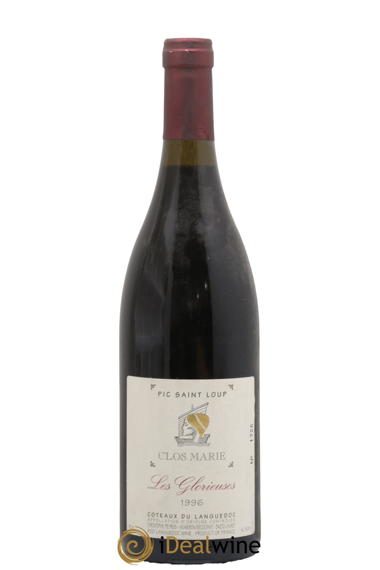 Pic Saint-Loup Clos Marie Les Glorieuses Christophe Peyrus et Françoise Julien 1996 - Lot de 1 bouteille - 0