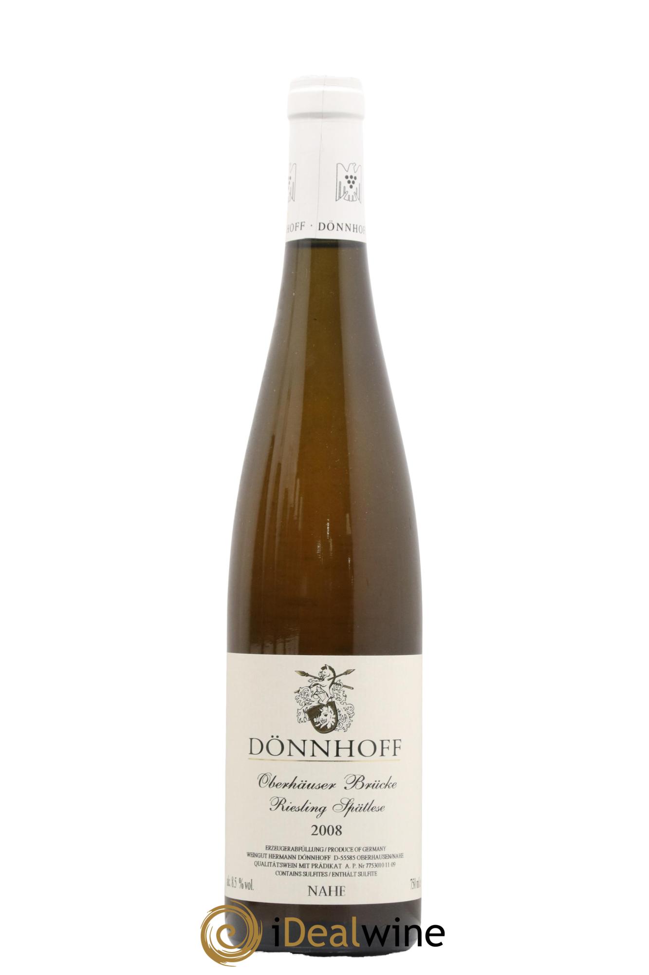 Allemagne Nahe Riesling Spatlese Oberhäuser Brücke Monopol Dönnhoff 2008 - Lot de 1 bouteille - 0