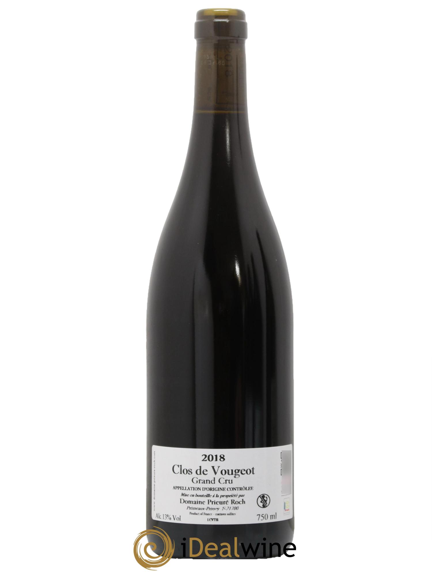 Clos de Vougeot Grand Cru Prieuré Roch 2018 - Lot de 1 bouteille - 1