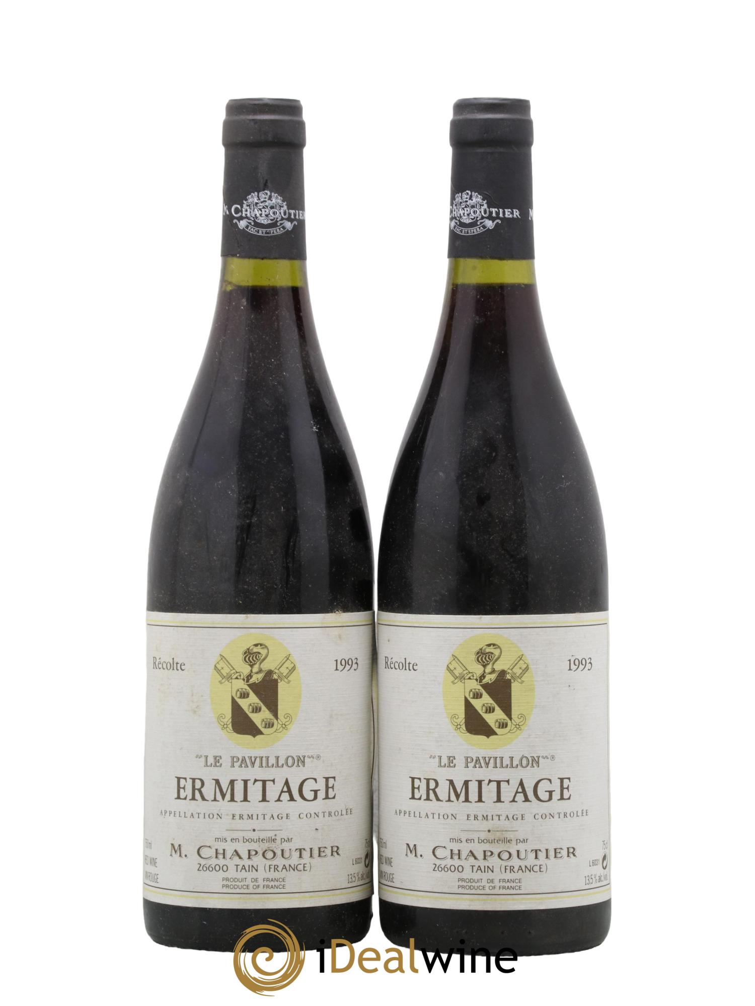 Hermitage Ermitage Le Pavillon Chapoutier 1993 - Lot de 2 bouteilles - 0