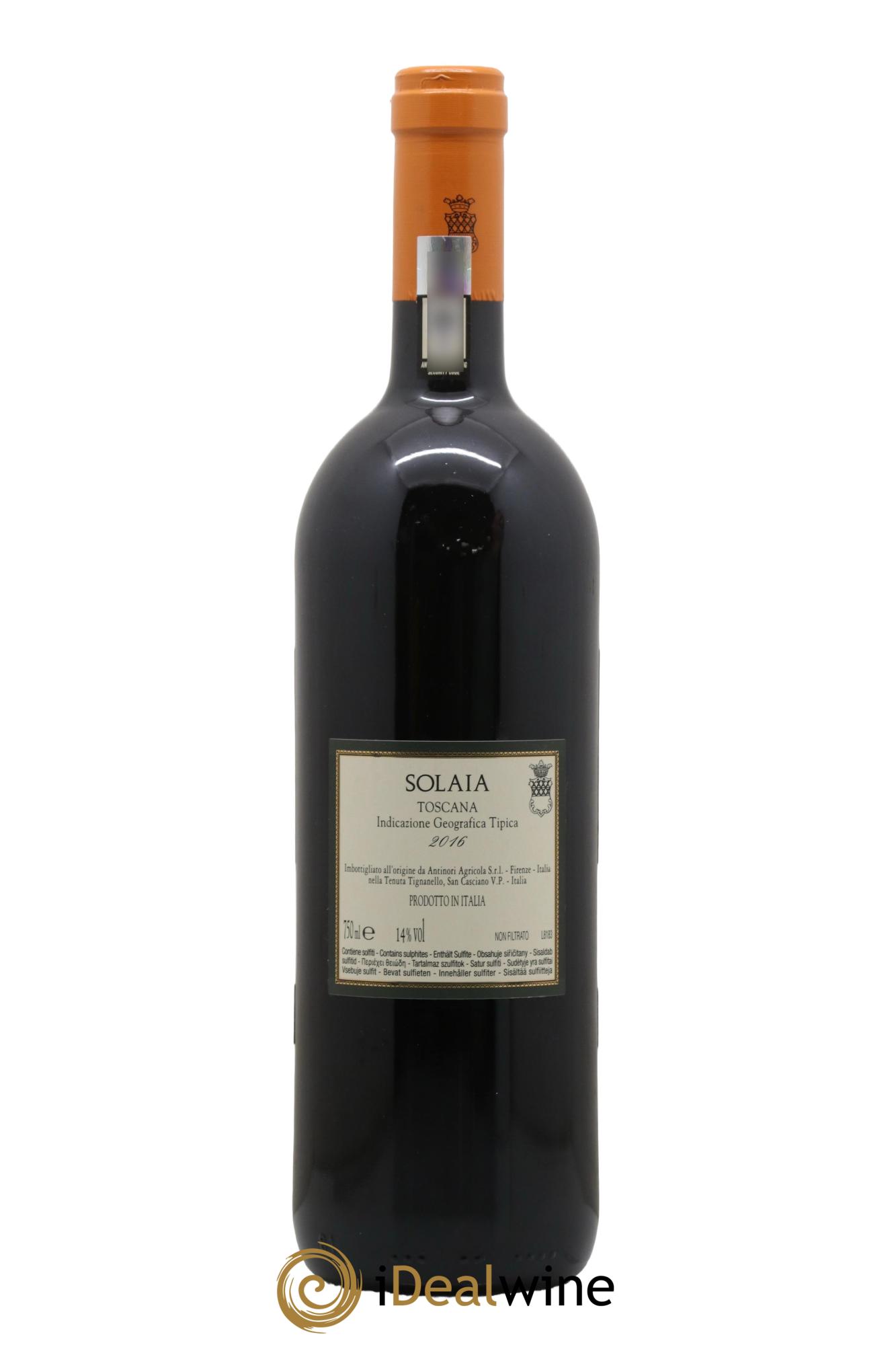 Toscana IGT Solaia Tenuta Tignanello - Marchesi Antinori 2016 - Lot of 1 bottle - 1