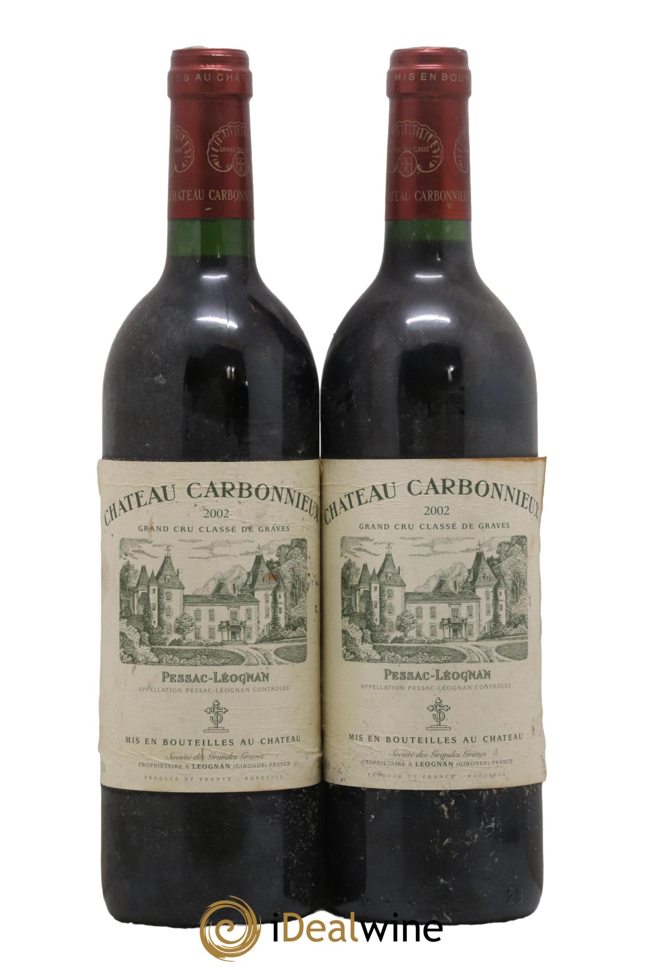 Château Carbonnieux Cru Classé de Graves 2002 - Lot de 2 bouteilles - 0