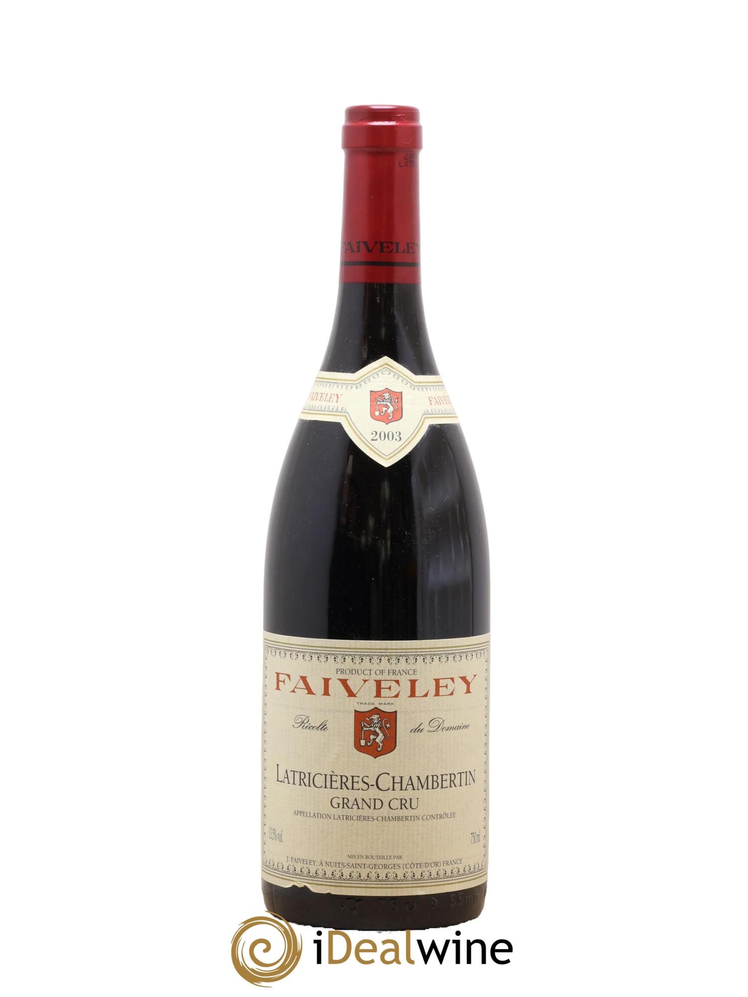 Latricières-Chambertin Grand Cru Faiveley 2003 - Posten von 1 Flasche - 0