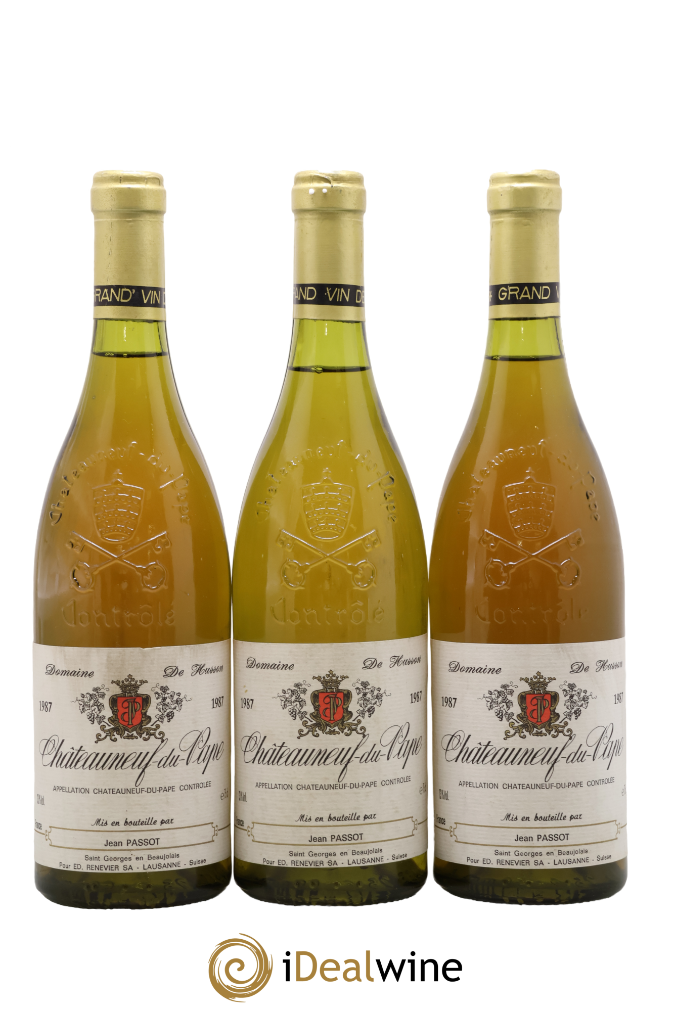 Châteauneuf-du-Pape Domaine Husson 1987 - Lot of 3 bottles - 0