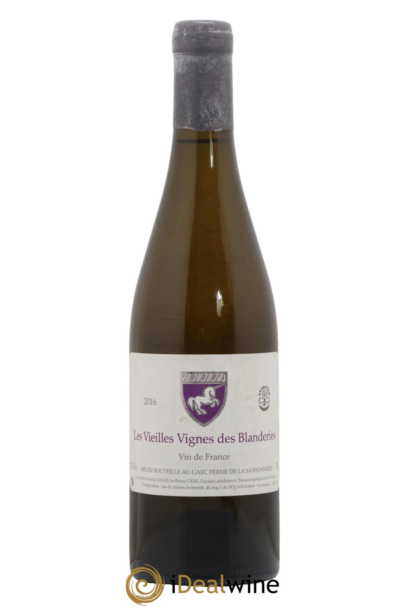 Vin de France Les Vieilles Vignes des Blanderies Mark Angeli (Domaine) - Ferme de la Sansonnière 2016 - Lot de 1 bouteille - 0