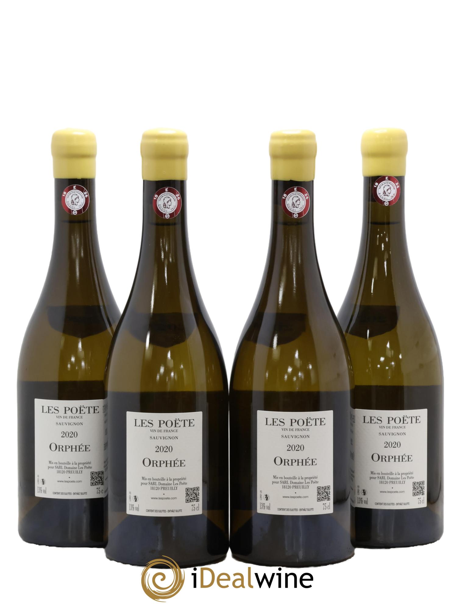 Vin de France (anciennement Reuilly) Orphée Les Poëte 2020 - Lot de 4 bouteilles - 1