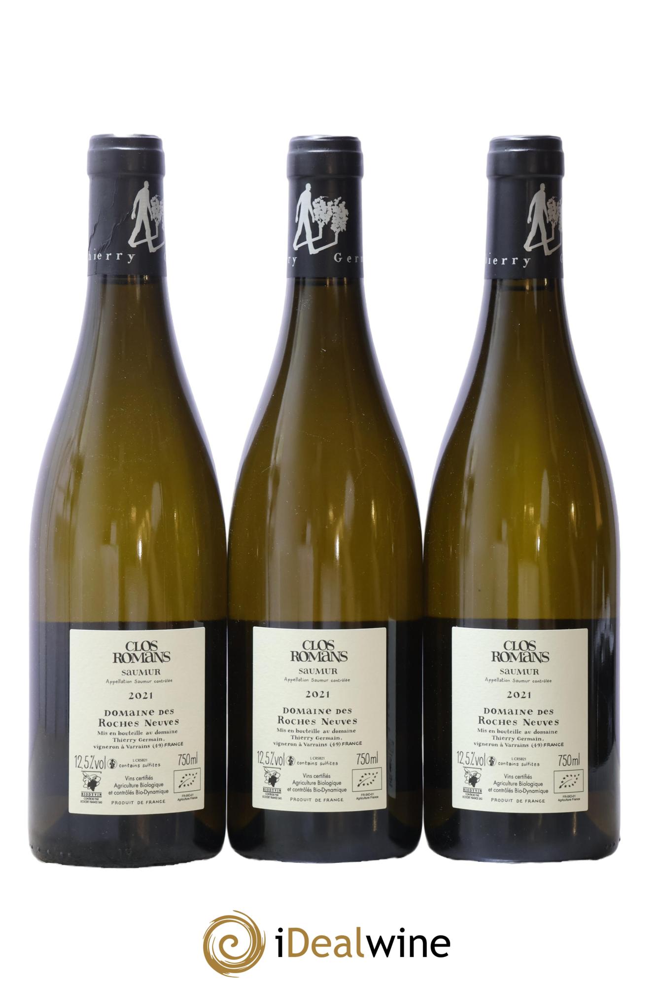 Saumur Clos Romans Domaine des Roches Neuves - Thierry Germain 2021 - Lot de 3 bouteilles - 1