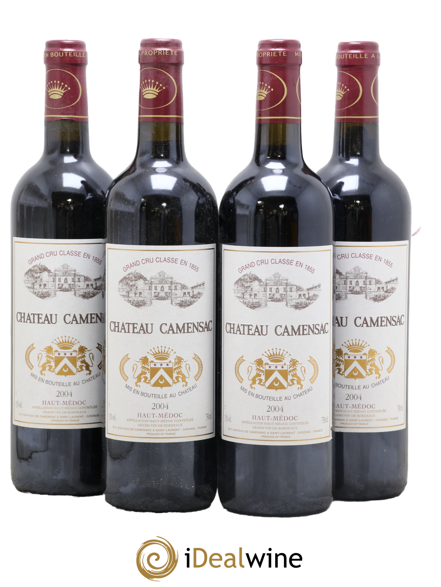 Château Camensac 5ème Grand Cru Classé 2004 - Lotto di 4 bottiglie - 0
